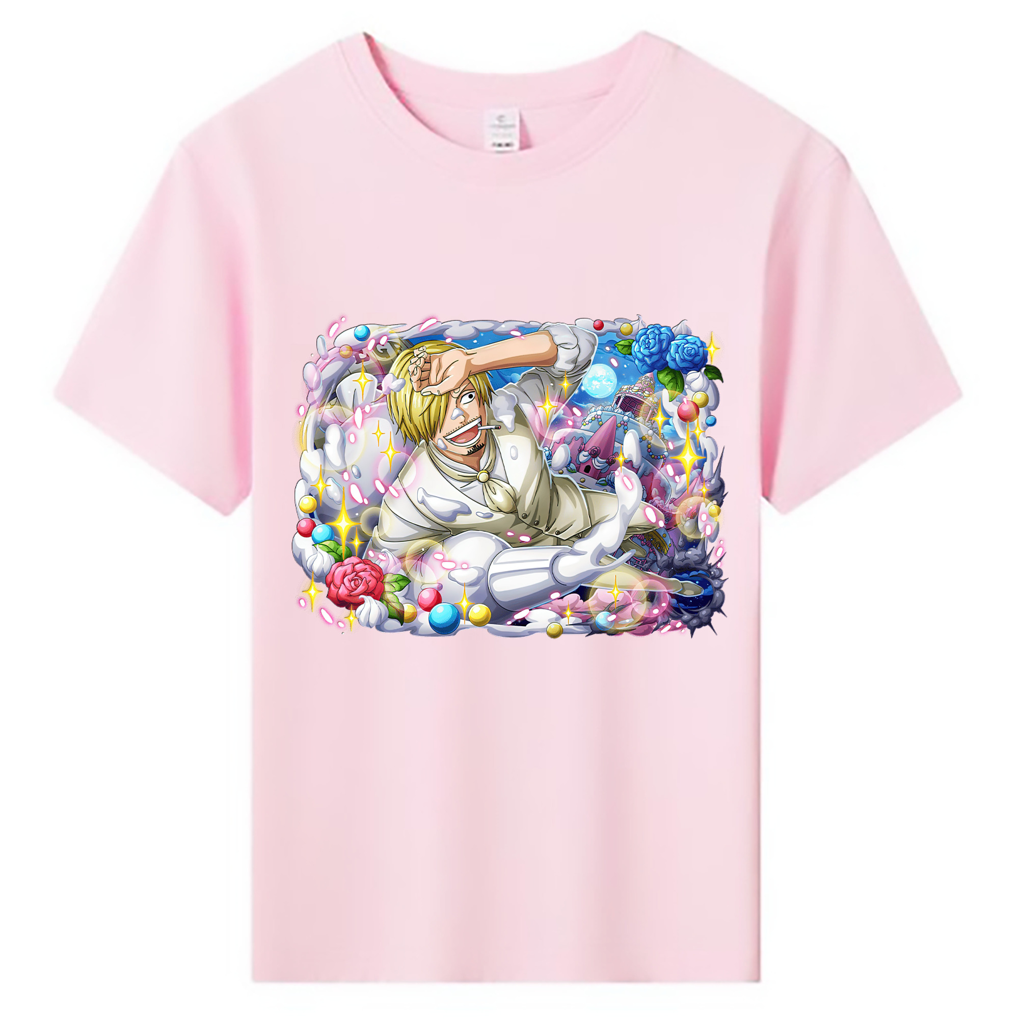 （画像用） ワンピース サンジ ONE PIECE Sanji 綿100％キッズTシャツ（フロントプリント）