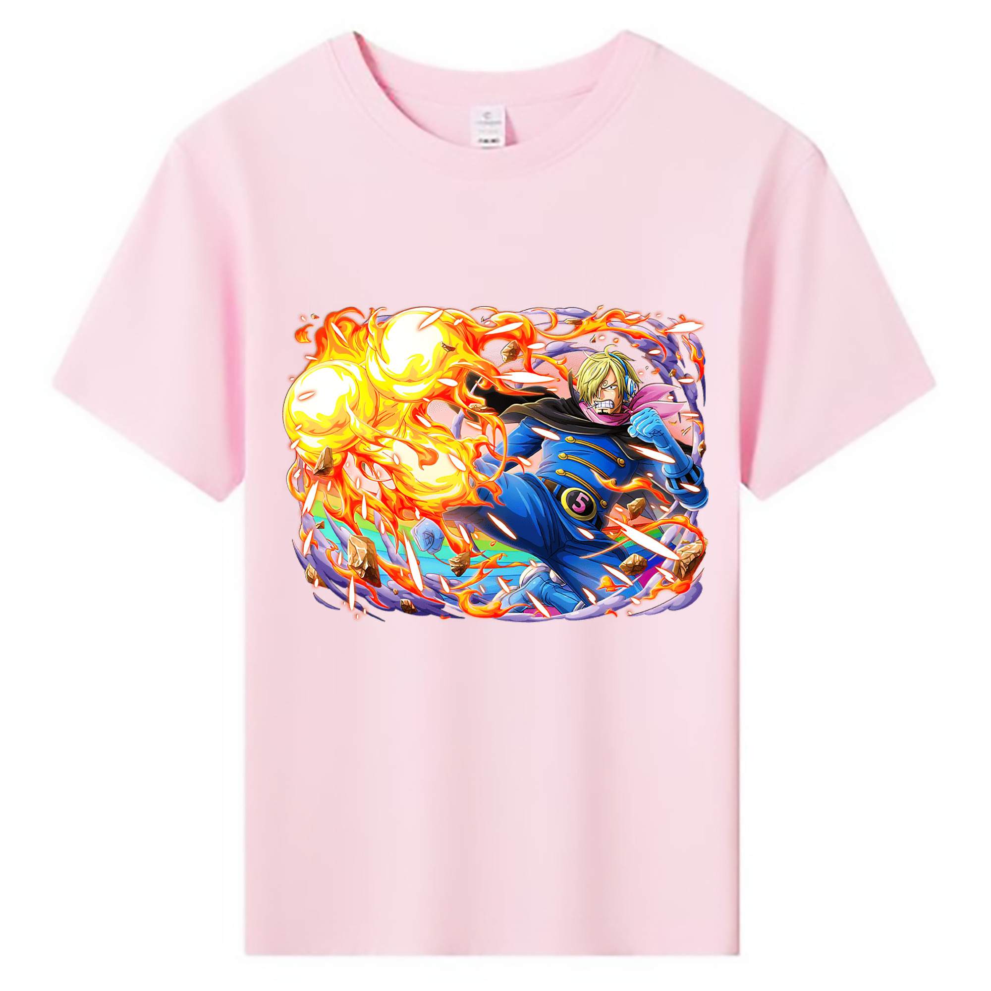 ワンピース サンジ ONE PIECE Sanji 綿100％キッズTシャツ（フロントプリント）