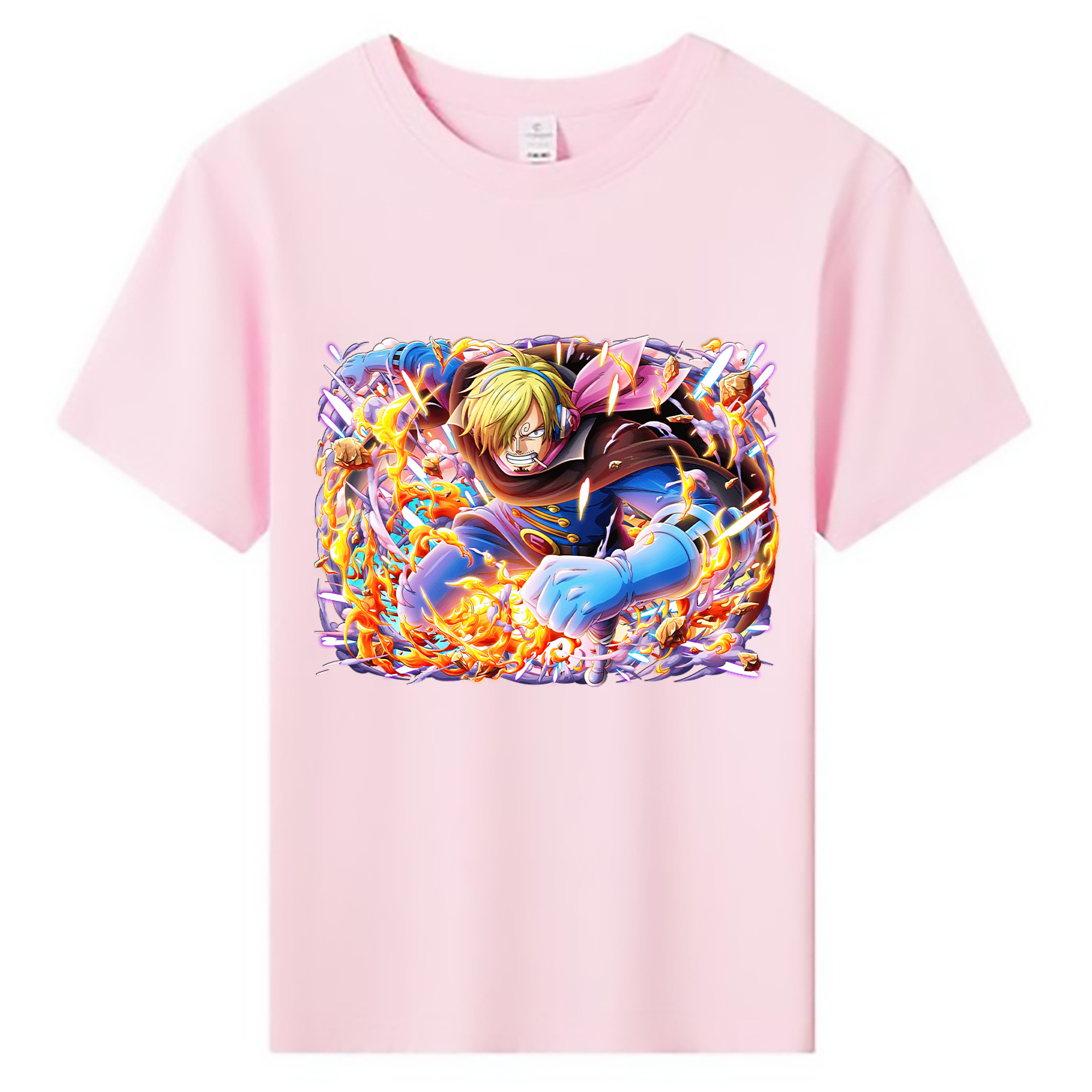 （画像用） ワンピース サンジ ONE PIECE Sanji 綿100％キッズTシャツ（フロントプリント）