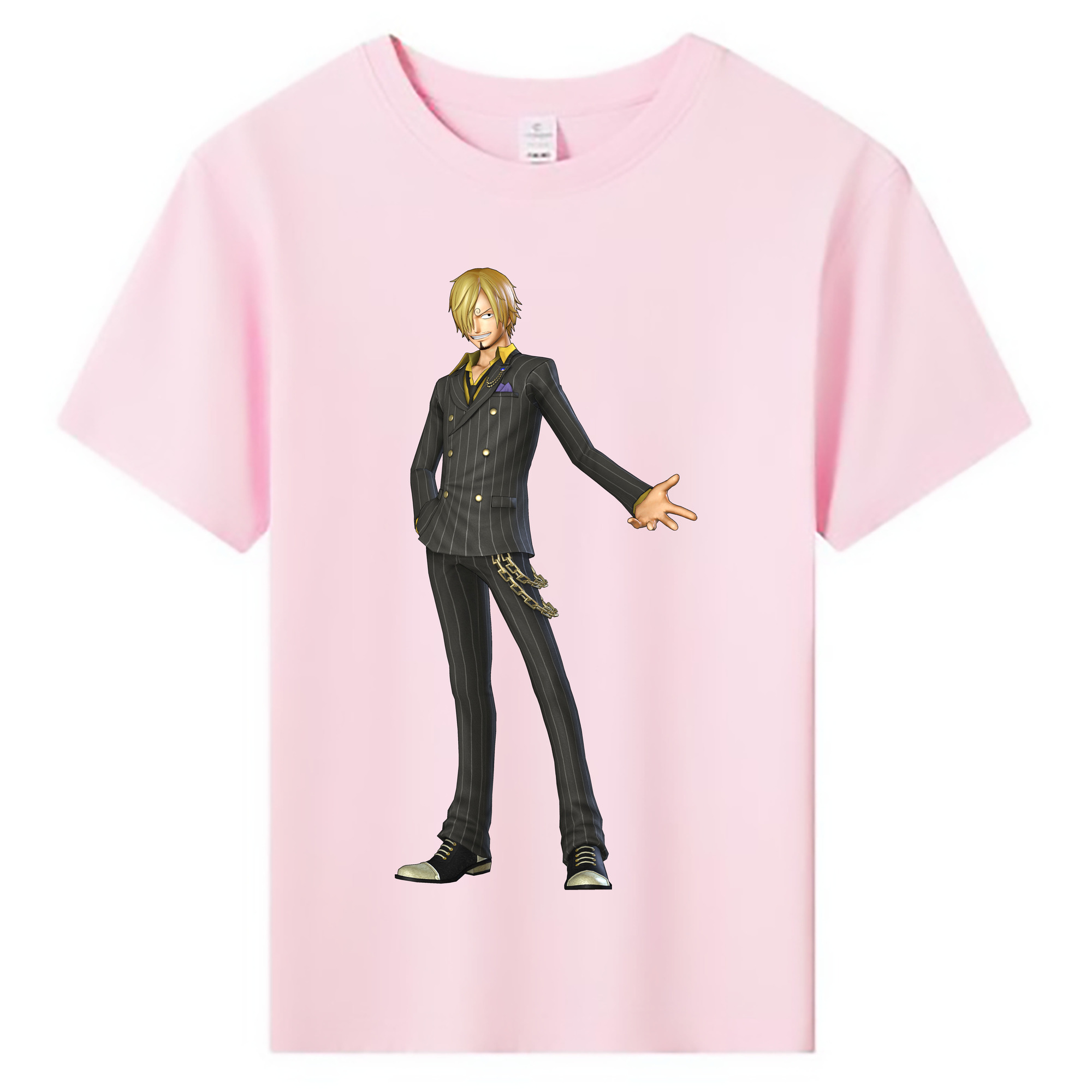 （画像用） ワンピース サンジ ONE PIECE Sanji 綿100％キッズTシャツ（フロントプリント）