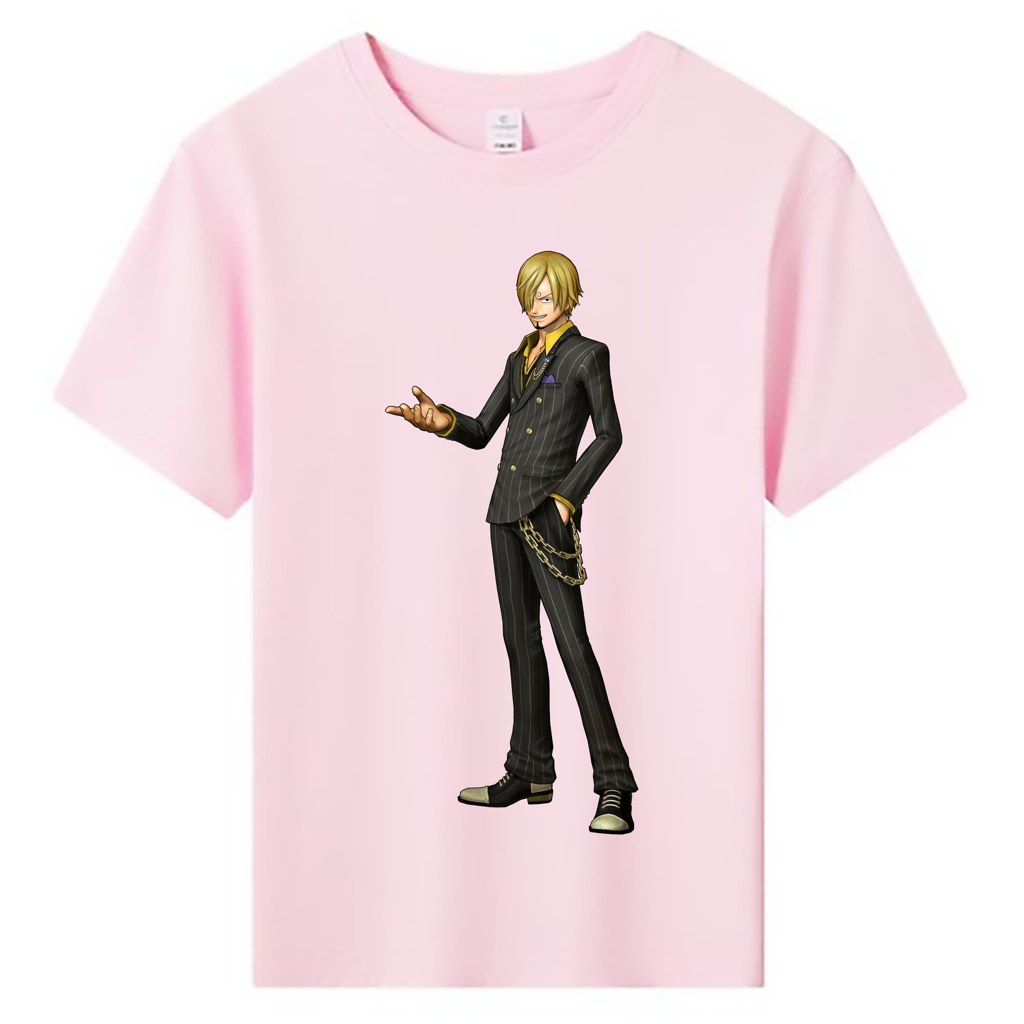 （画像用） ワンピース サンジ ONE PIECE Sanji 綿100％キッズTシャツ（フロントプリント）