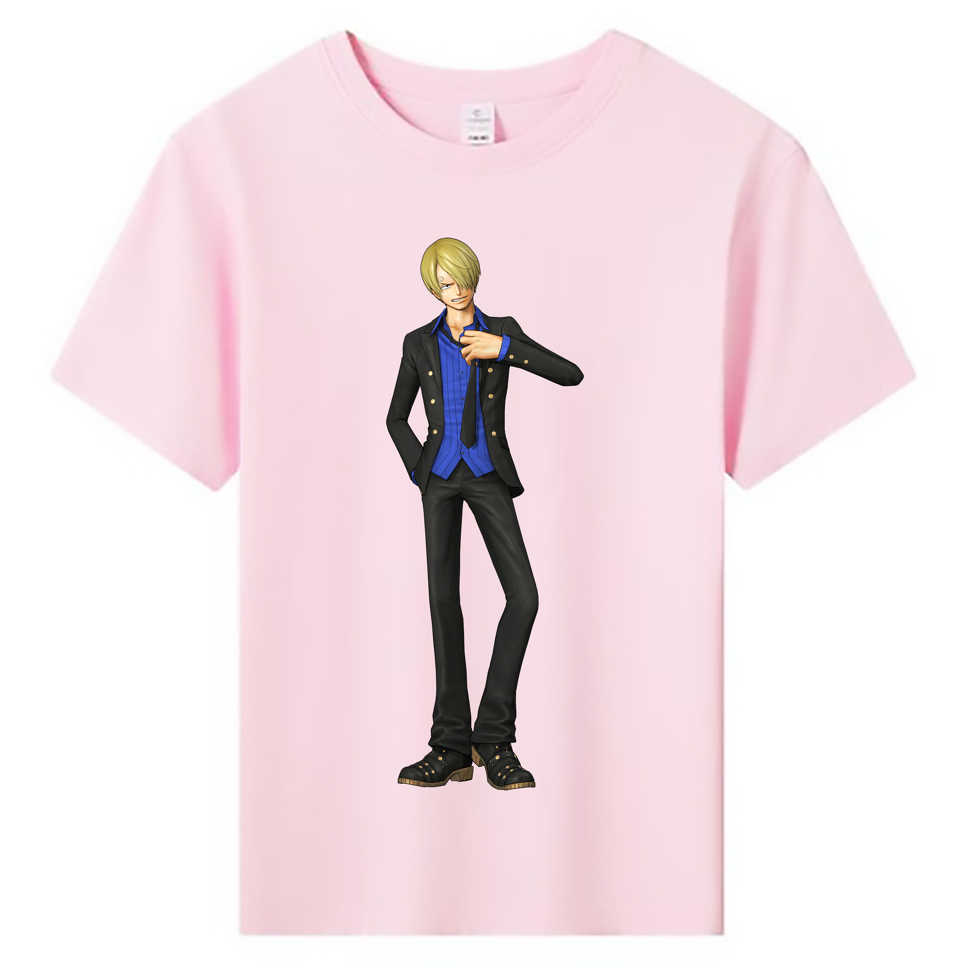 （画像用） ワンピース サンジ ONE PIECE Sanji 綿100％キッズTシャツ（フロントプリント）