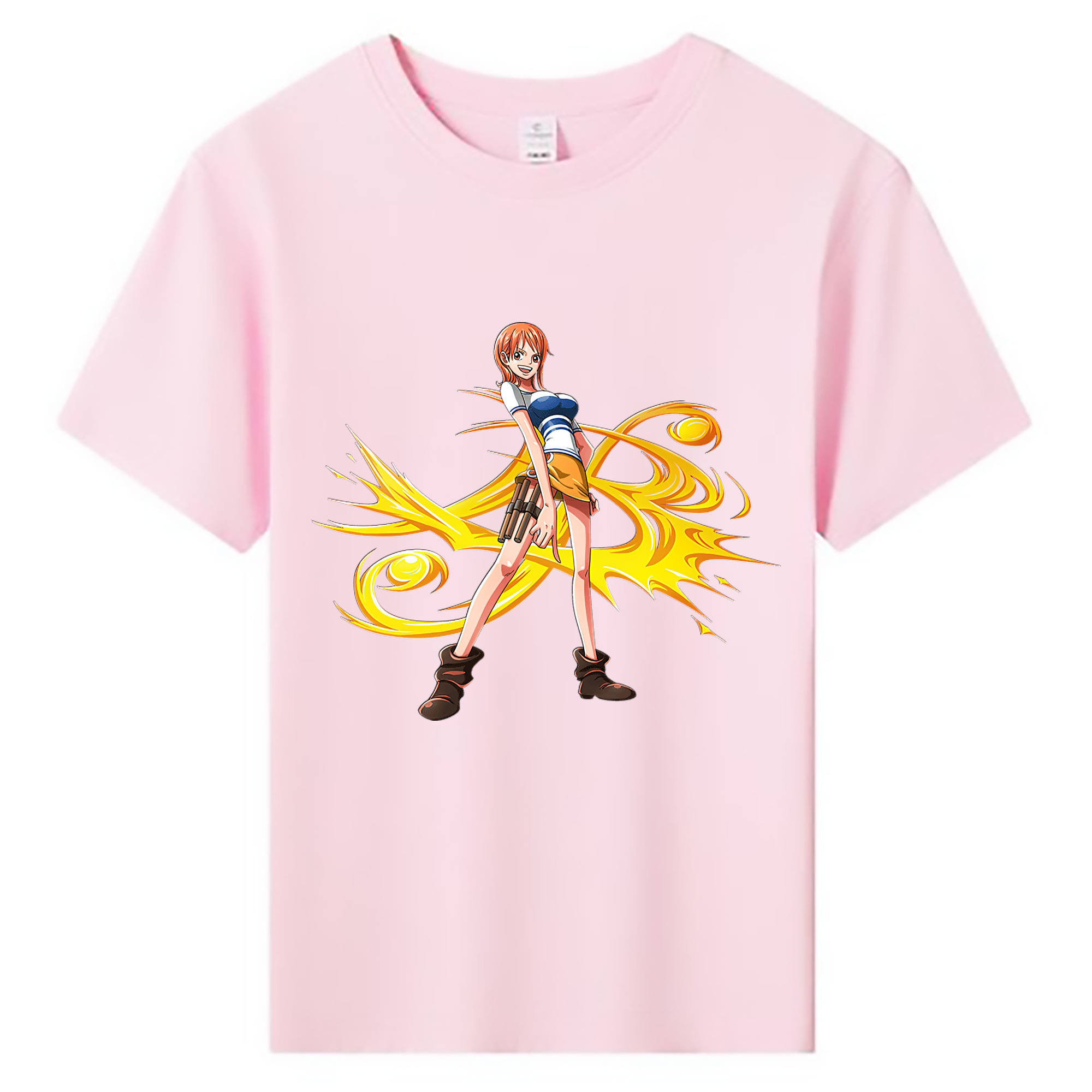 （画像用） ワンピース ナミ ONE PIECE Nami 綿100％キッズTシャツ（フロントプリント）