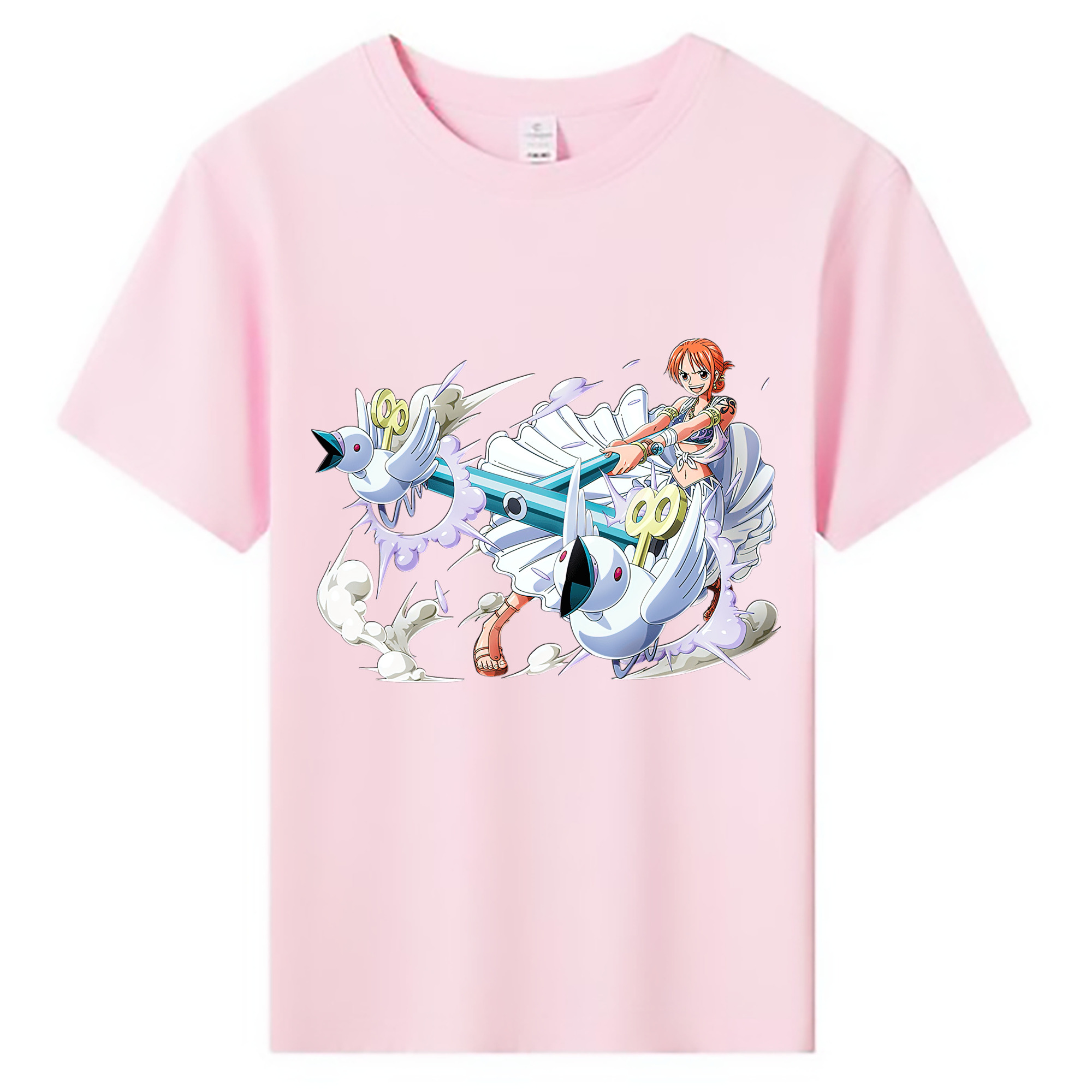 （画像用） ワンピース ナミ ONE PIECE Nami 綿100％キッズTシャツ（フロントプリント）