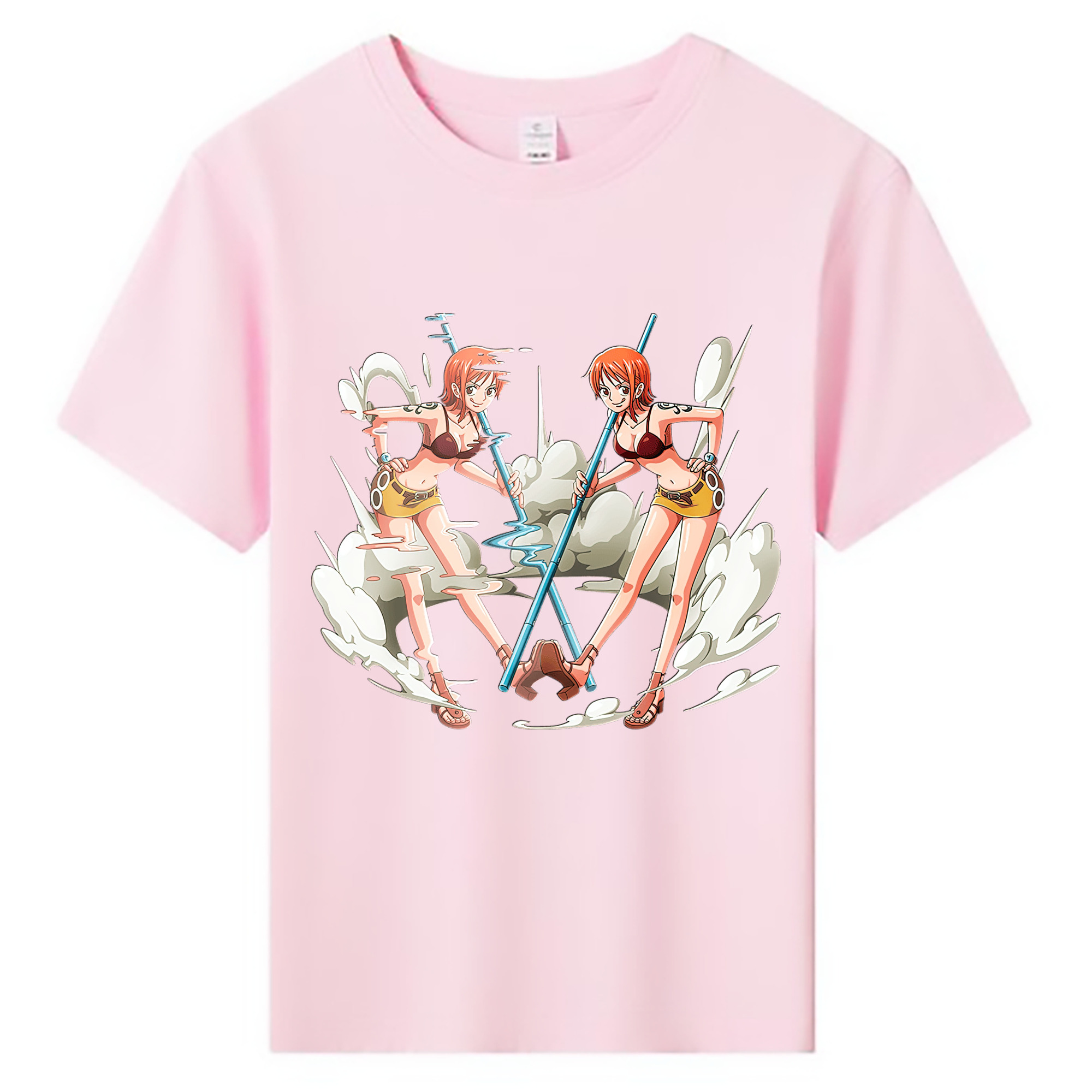 （画像用） ワンピース ナミ ONE PIECE Nami 綿100％キッズTシャツ（フロントプリント）