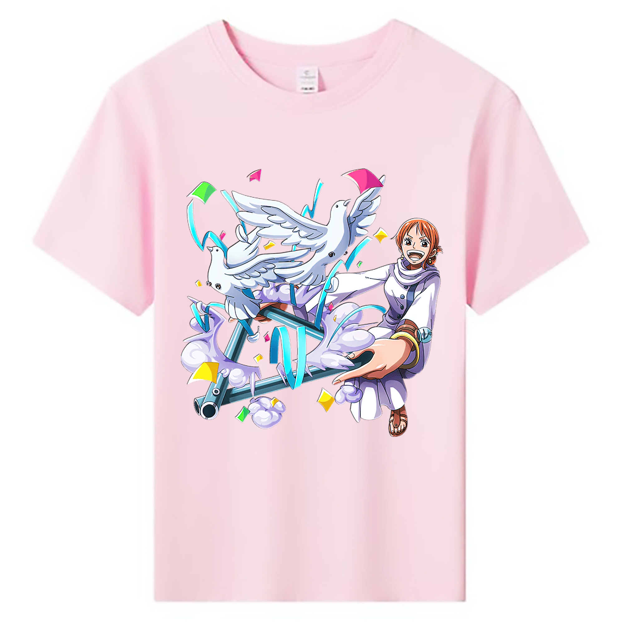 （画像用） ワンピース ナミ ONE PIECE Nami 綿100％キッズTシャツ（フロントプリント）