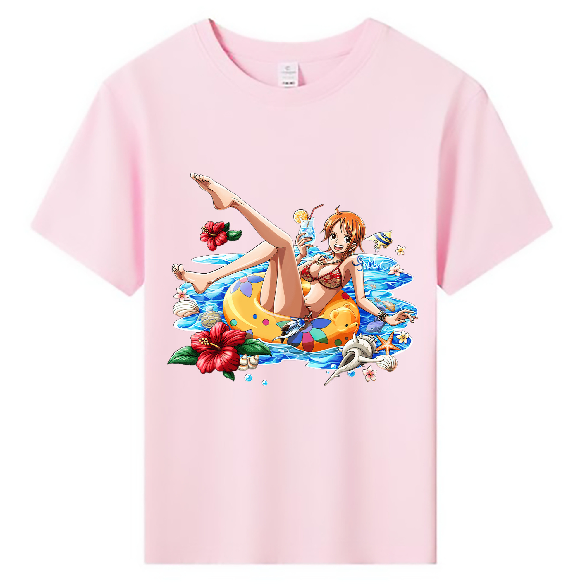 （画像用） ワンピース ナミ ONE PIECE Nami 綿100％キッズTシャツ（フロントプリント）