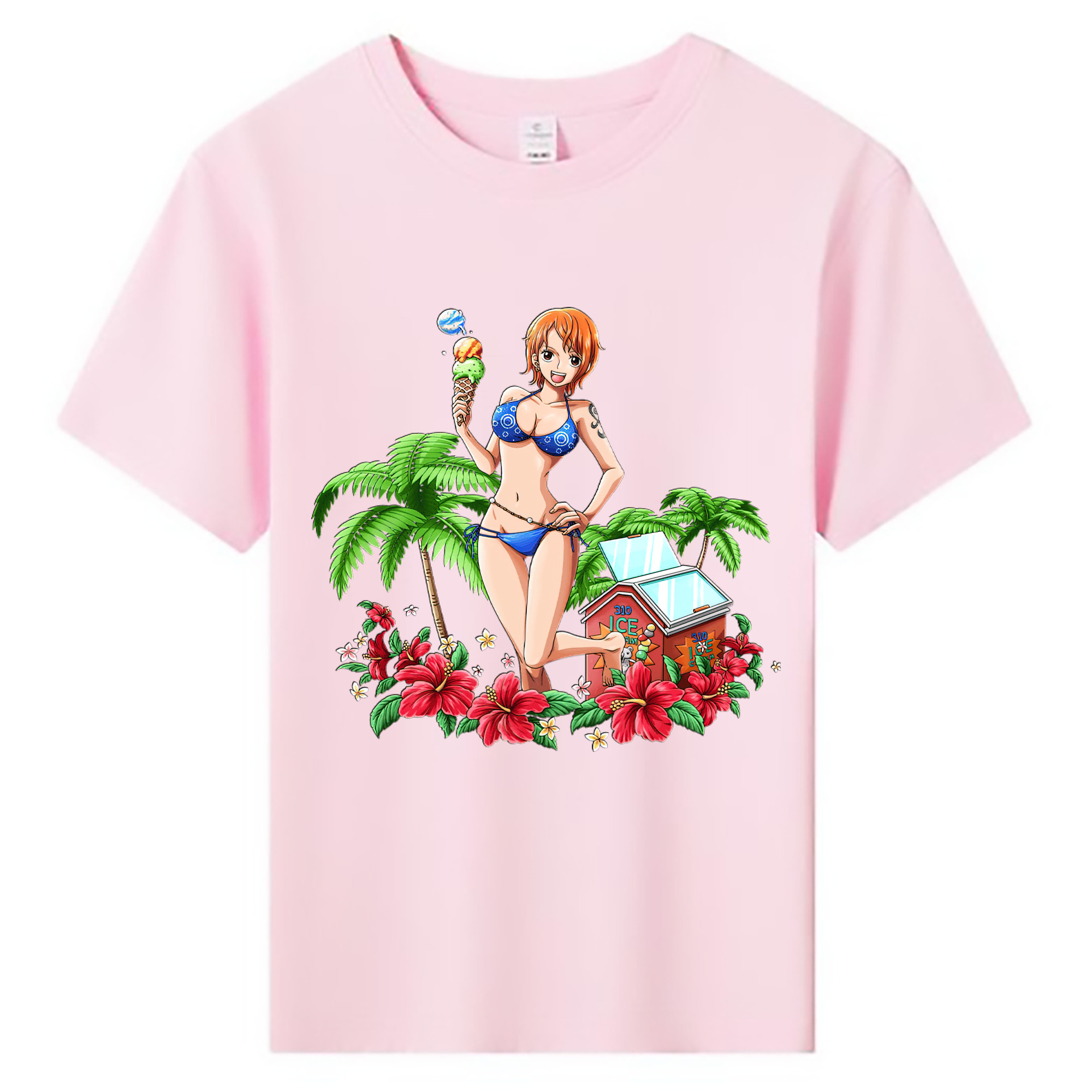 （画像用） ワンピース ナミ ONE PIECE Nami 綿100％キッズTシャツ（フロントプリント）