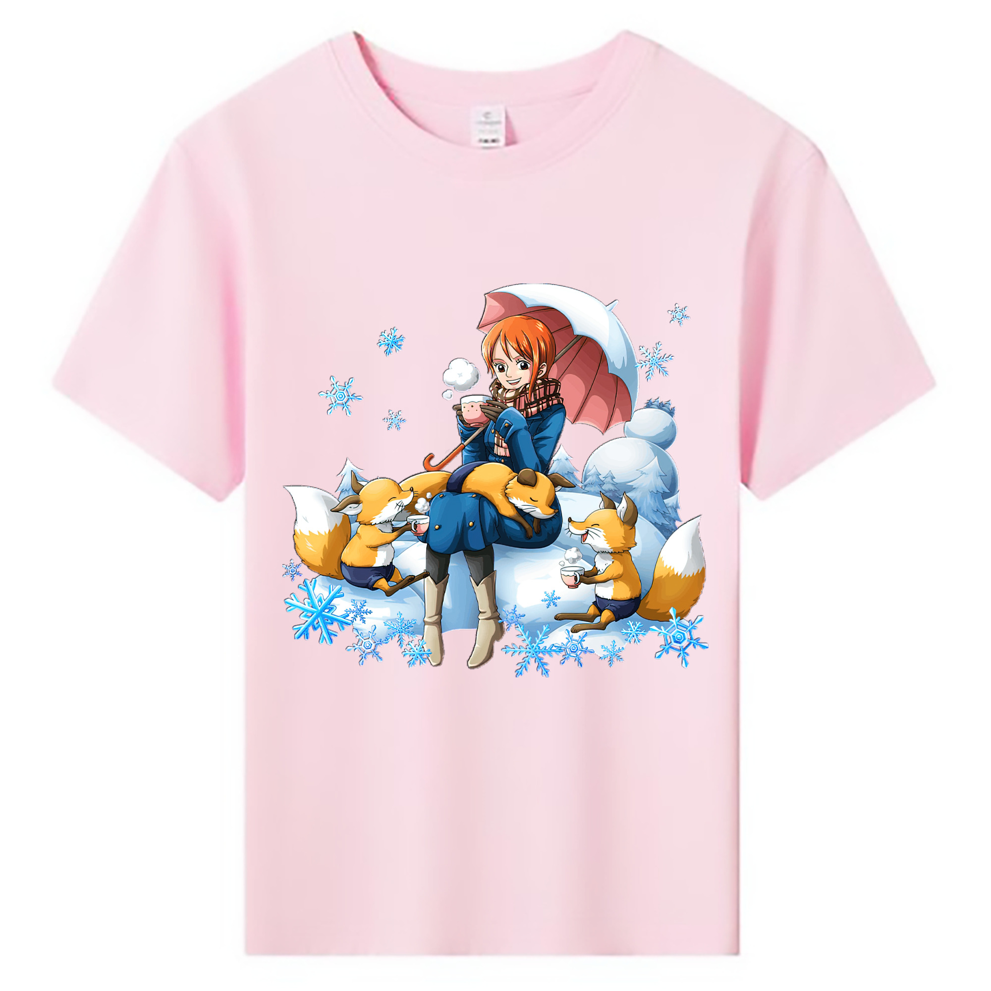 （画像用） ワンピース ナミ ONE PIECE Nami 綿100％キッズTシャツ（フロントプリント）