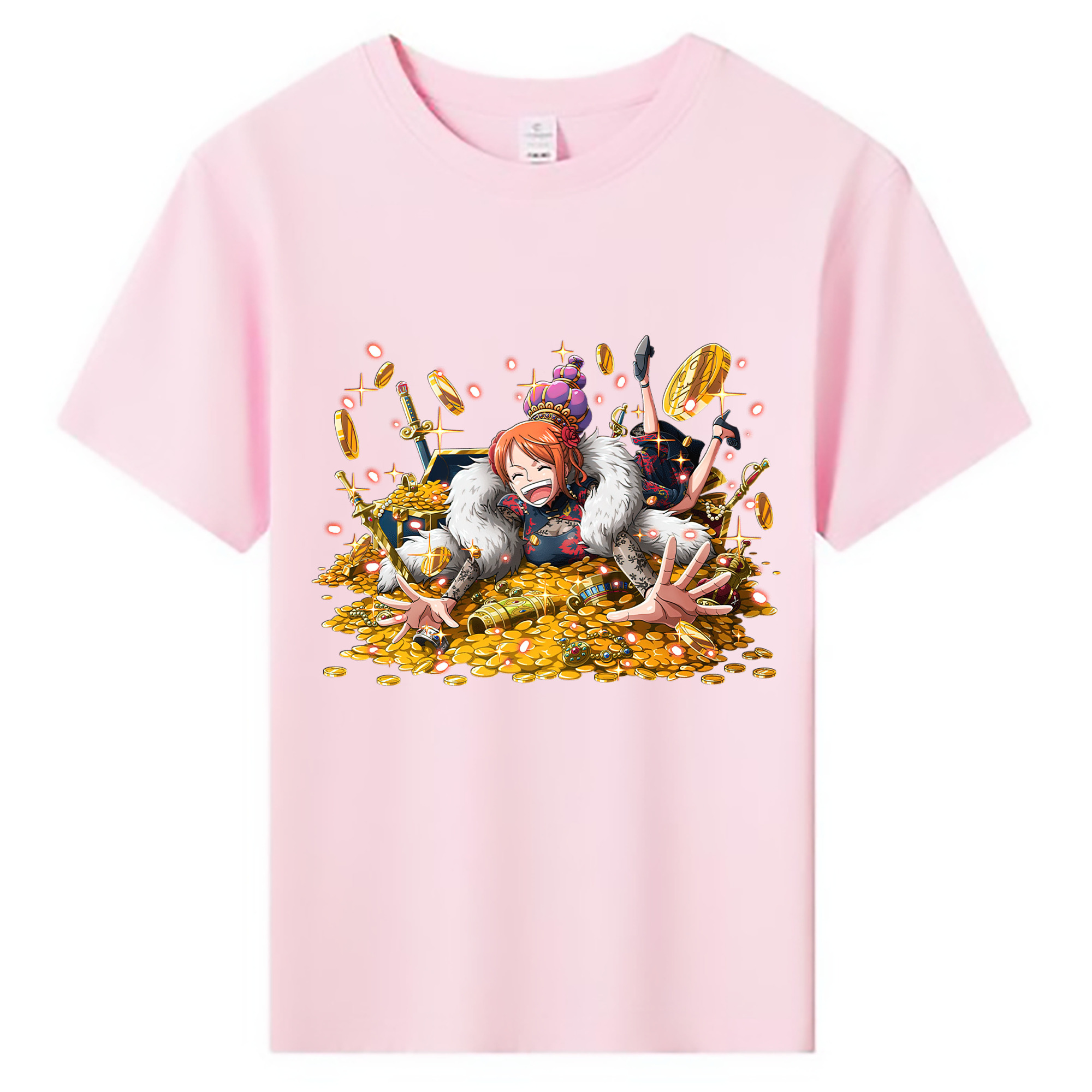 （画像用） ワンピース ナミ ONE PIECE Nami 綿100％キッズTシャツ（フロントプリント）