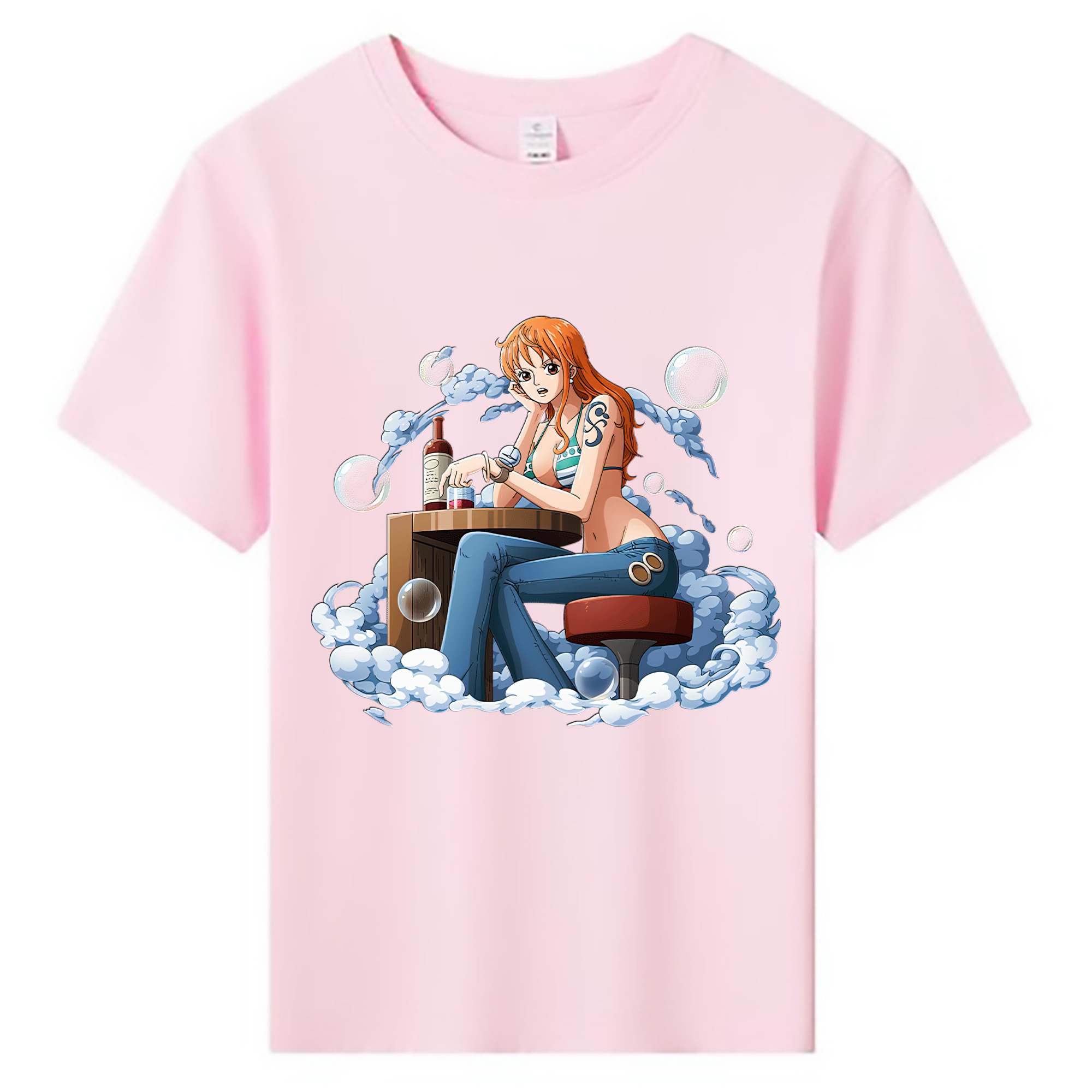 （画像用） ワンピース ナミ ONE PIECE Nami 綿100％キッズTシャツ（フロントプリント）