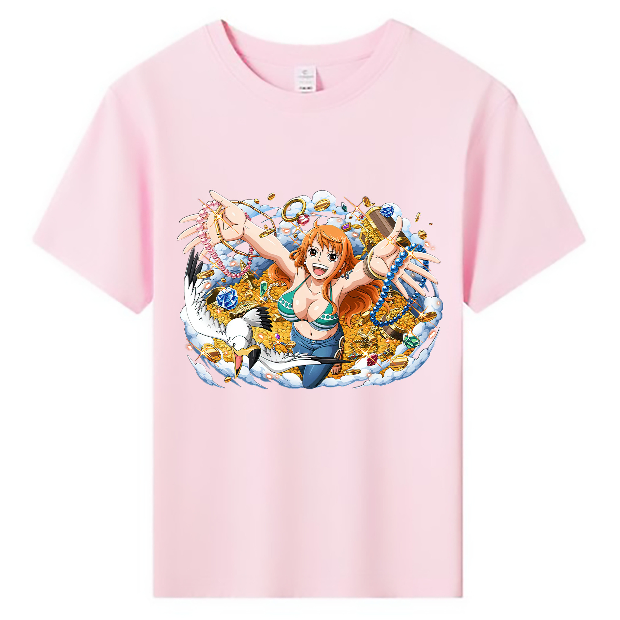 （画像用） ワンピース ナミ ONE PIECE Nami 綿100％キッズTシャツ（フロントプリント）