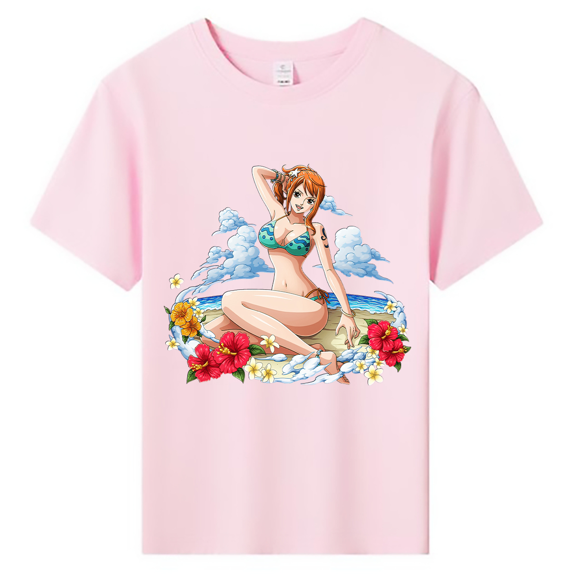 （画像用） ワンピース ナミ ONE PIECE Nami 綿100％キッズTシャツ（フロントプリント）
