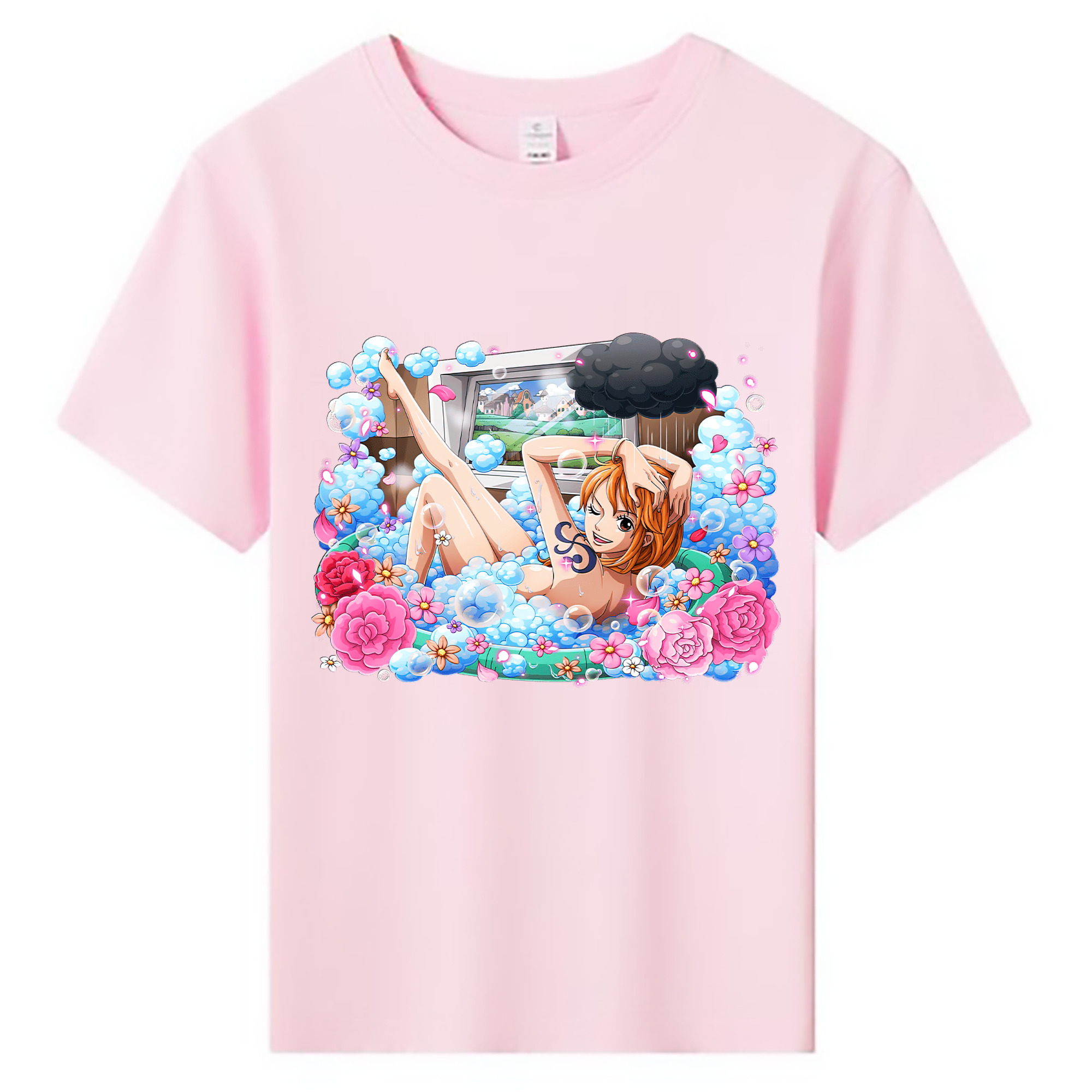 （画像用） ワンピース ナミ ONE PIECE Nami 綿100％キッズTシャツ（フロントプリント）