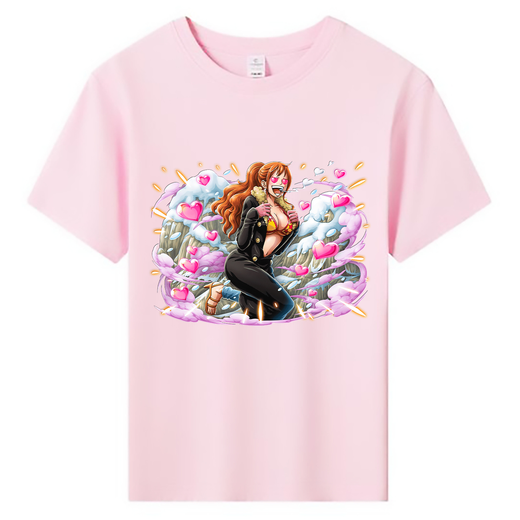 （画像用） ワンピース ナミ ONE PIECE Nami 綿100％キッズTシャツ（フロントプリント）