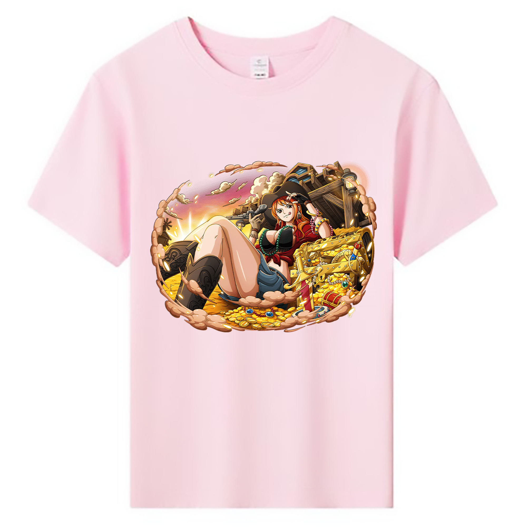 （画像用） ワンピース ナミ ONE PIECE Nami 綿100％キッズTシャツ（フロントプリント）