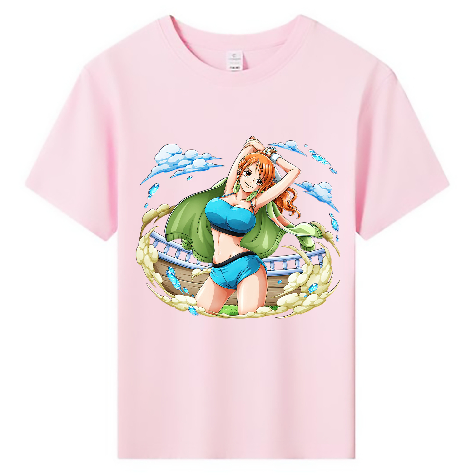 （画像用） ワンピース ナミ ONE PIECE Nami 綿100％キッズTシャツ（フロントプリント）