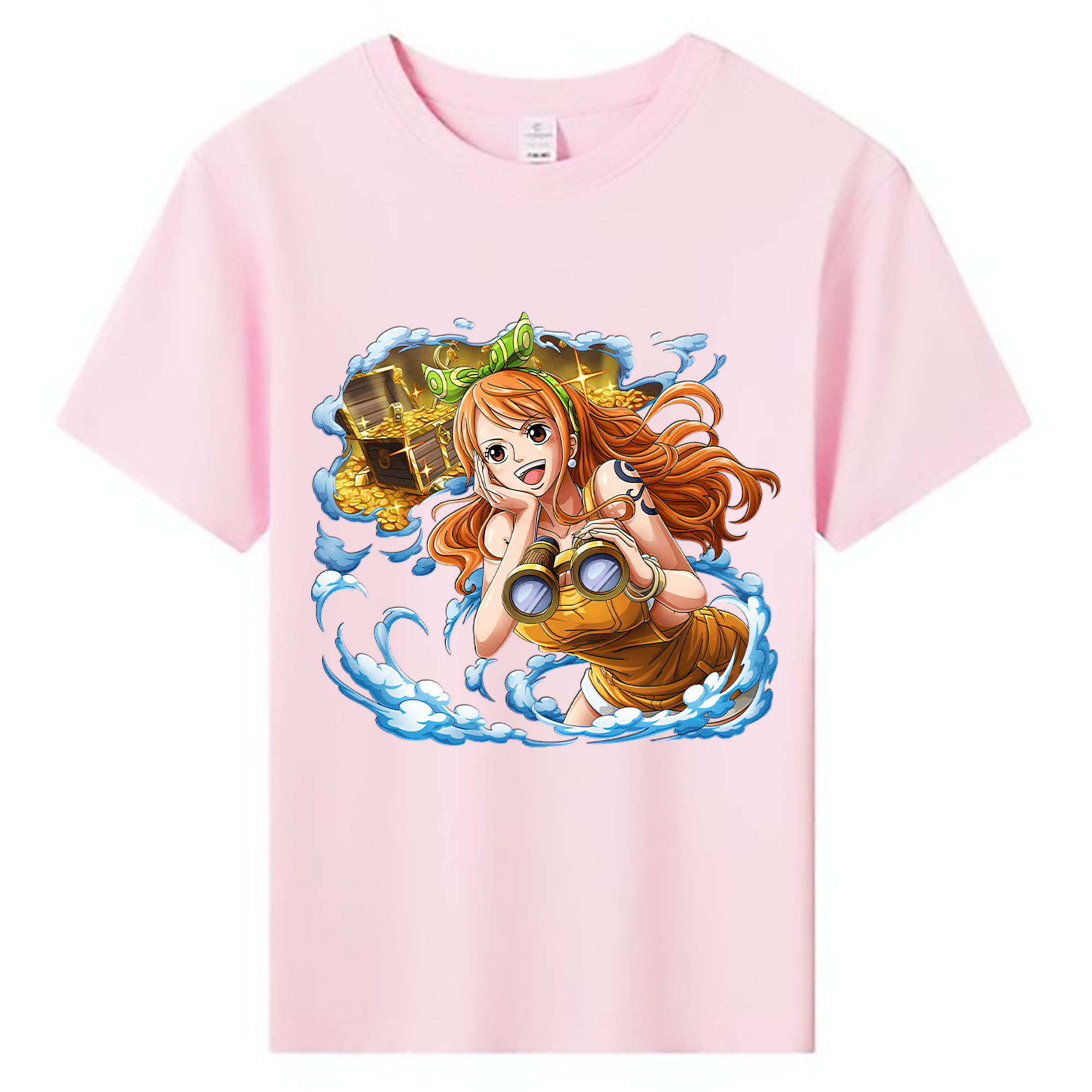 （画像用） ワンピース ナミ ONE PIECE Nami 綿100％キッズTシャツ（フロントプリント）