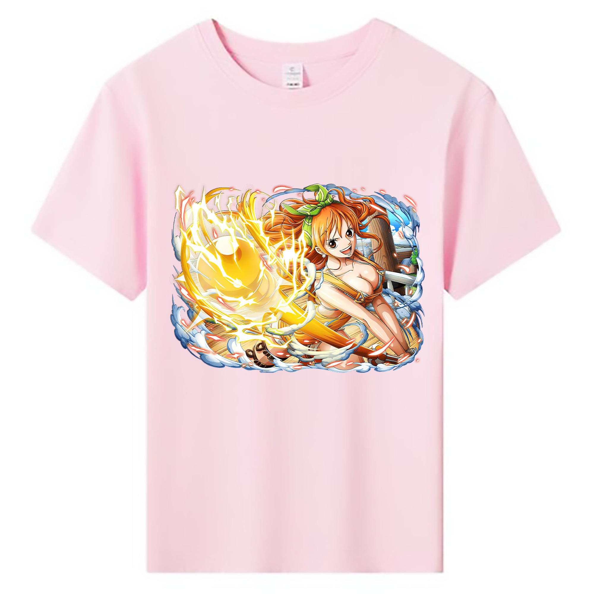 （画像用） ワンピース ナミ ONE PIECE Nami 綿100％キッズTシャツ（フロントプリント）
