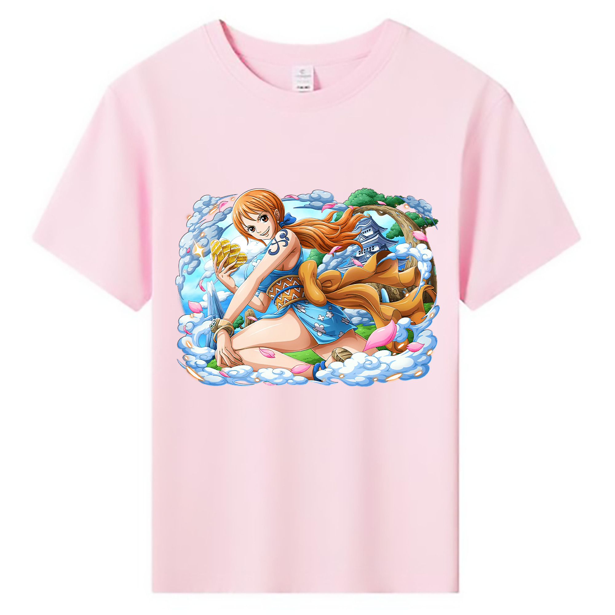 （画像用） ワンピース ナミ ONE PIECE Nami 綿100％キッズTシャツ（フロントプリント）