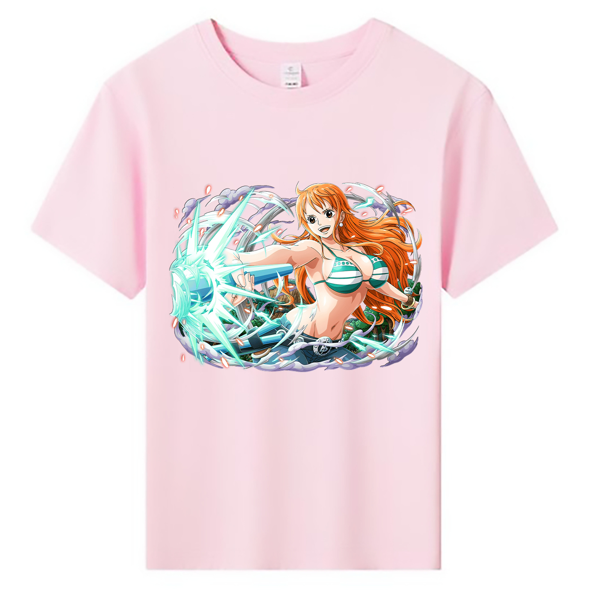 （画像用） ワンピース ナミ ONE PIECE Nami 綿100％キッズTシャツ（フロントプリント）