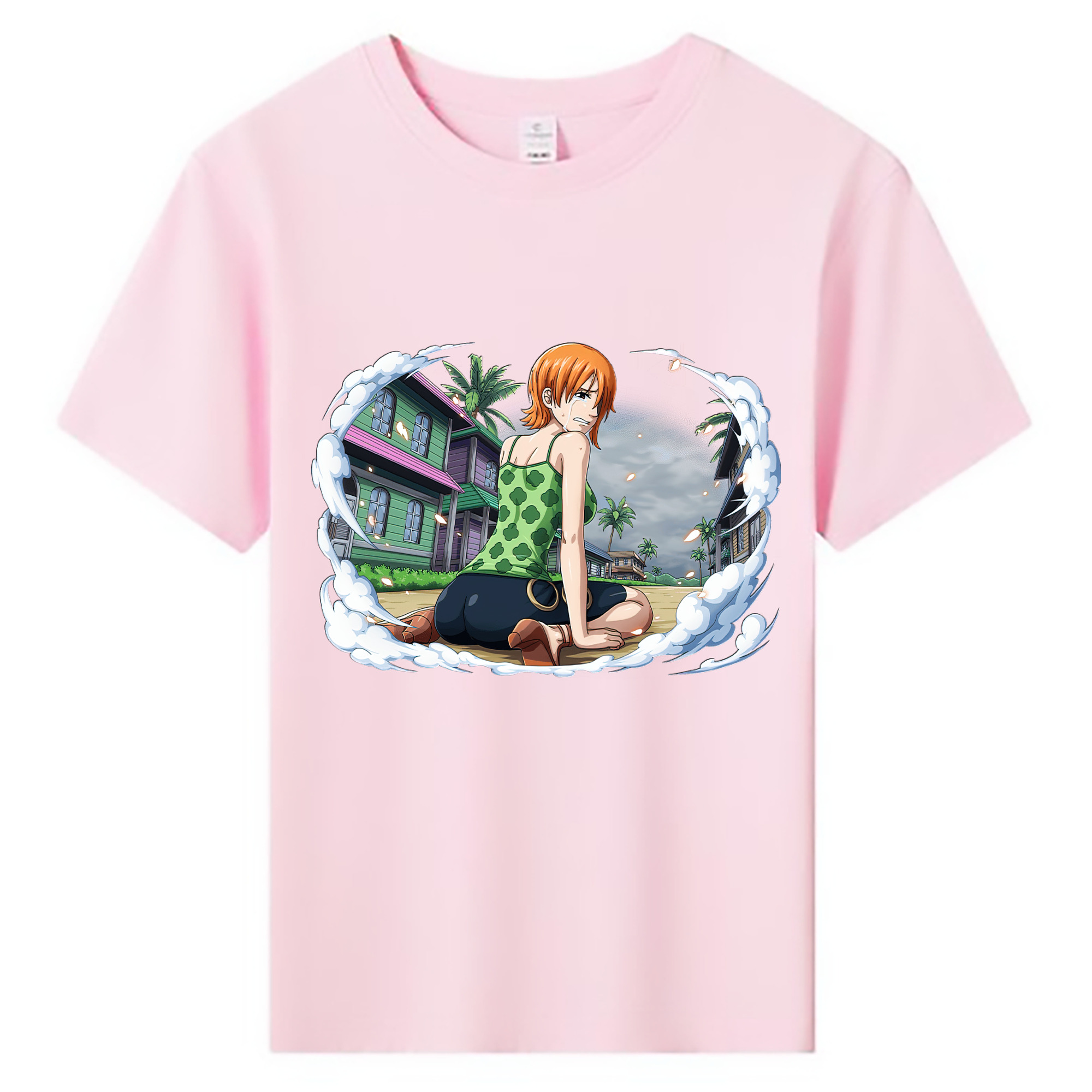 （画像用） ワンピース ナミ ONE PIECE Nami 綿100％キッズTシャツ（フロントプリント）