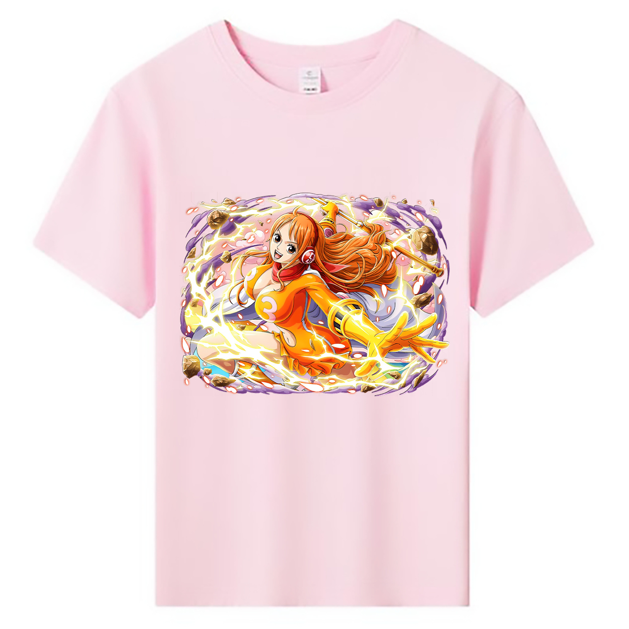 （画像用） ワンピース ナミ ONE PIECE Nami 綿100％キッズTシャツ（フロントプリント）