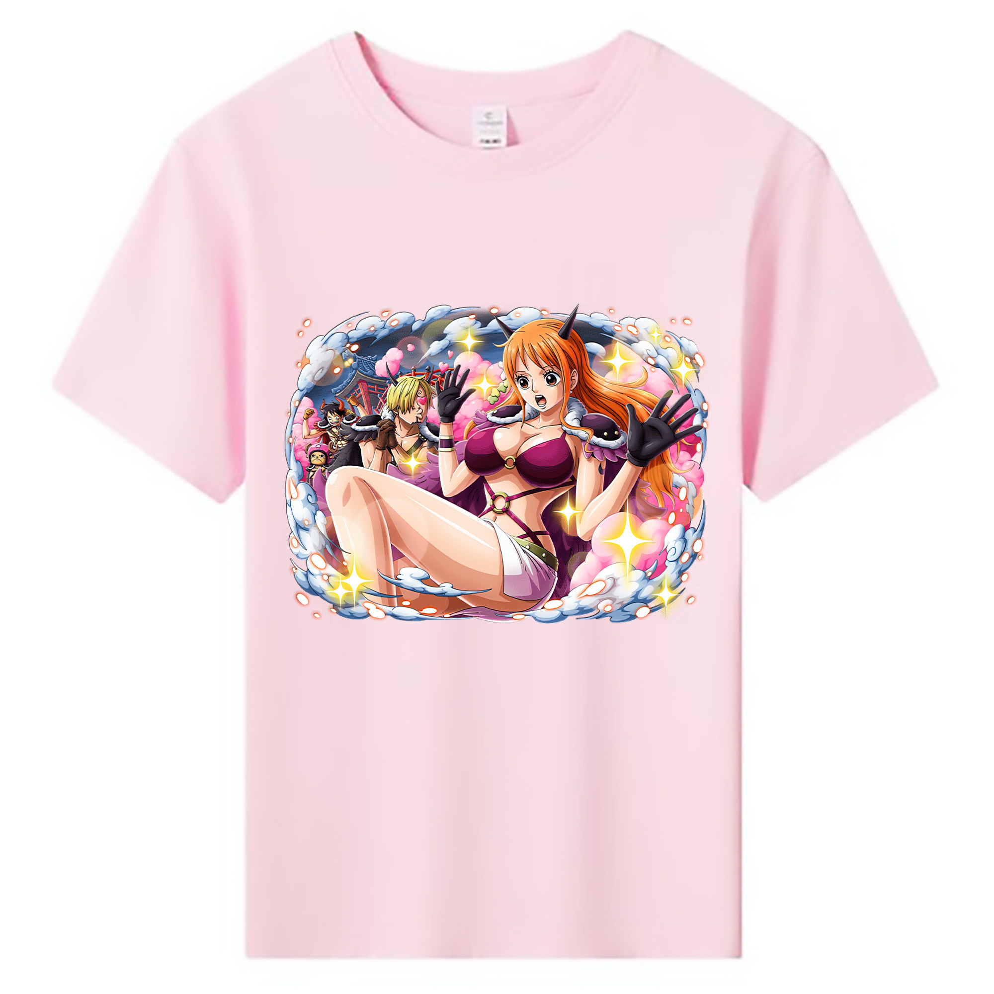 （画像用） ワンピース ナミ ONE PIECE Nami 綿100％キッズTシャツ（フロントプリント）