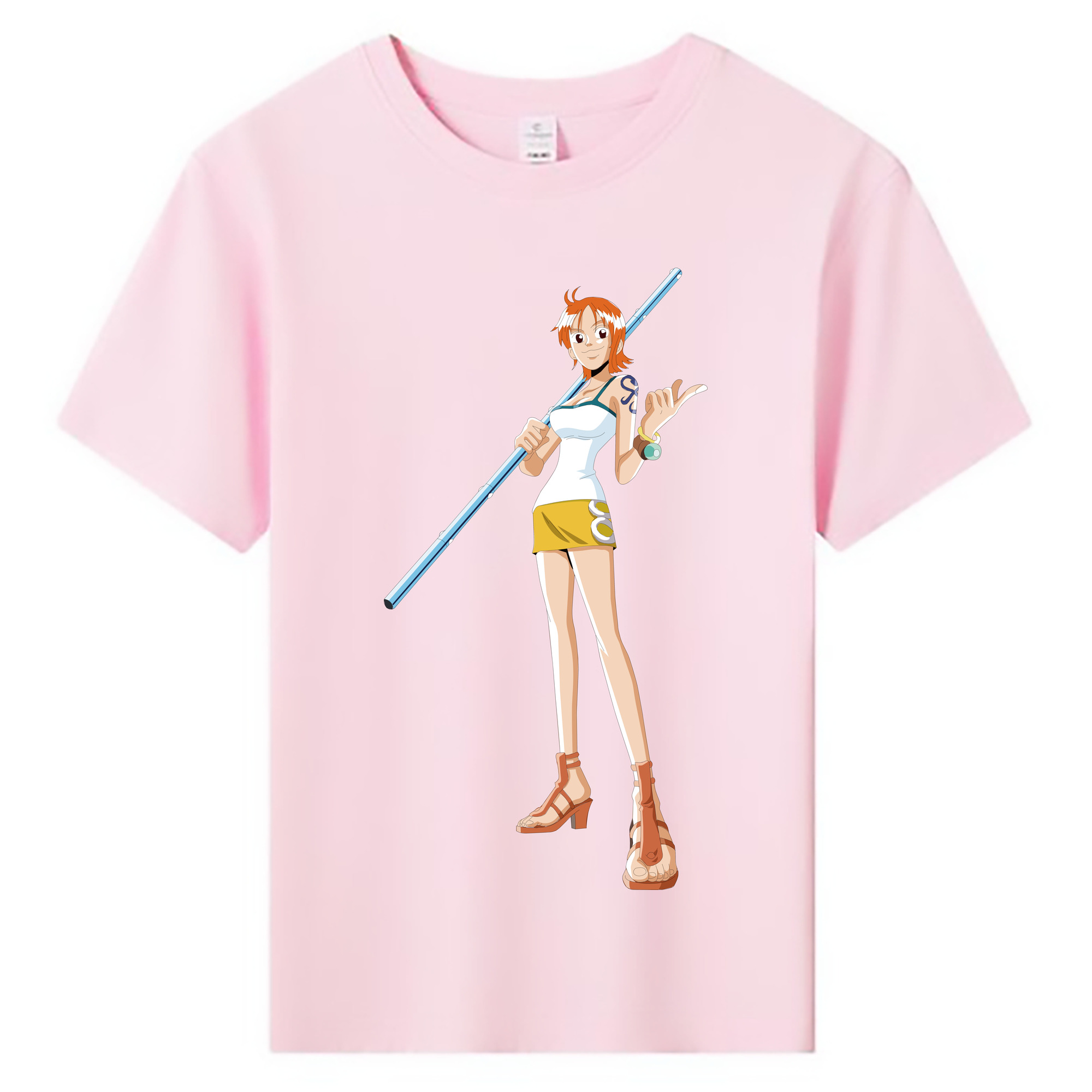 （画像用） ワンピース ナミ ONE PIECE Nami 綿100％キッズTシャツ（フロントプリント）