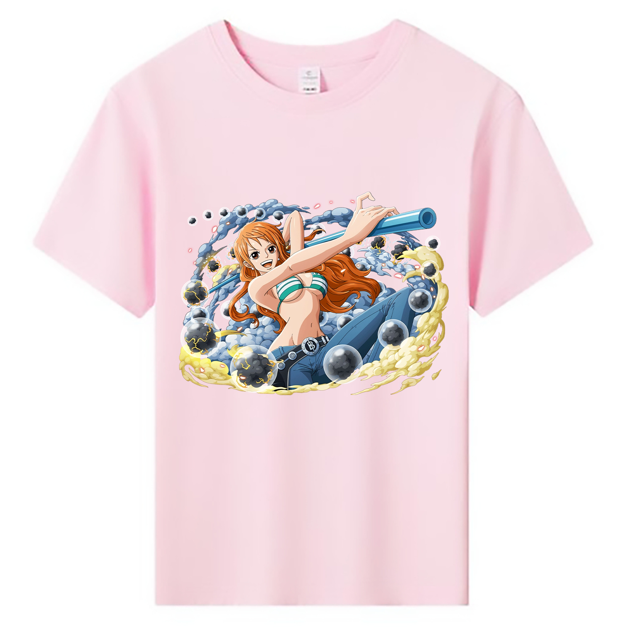 （画像用） ワンピース ナミ ONE PIECE Nami 綿100％キッズTシャツ（フロントプリント）