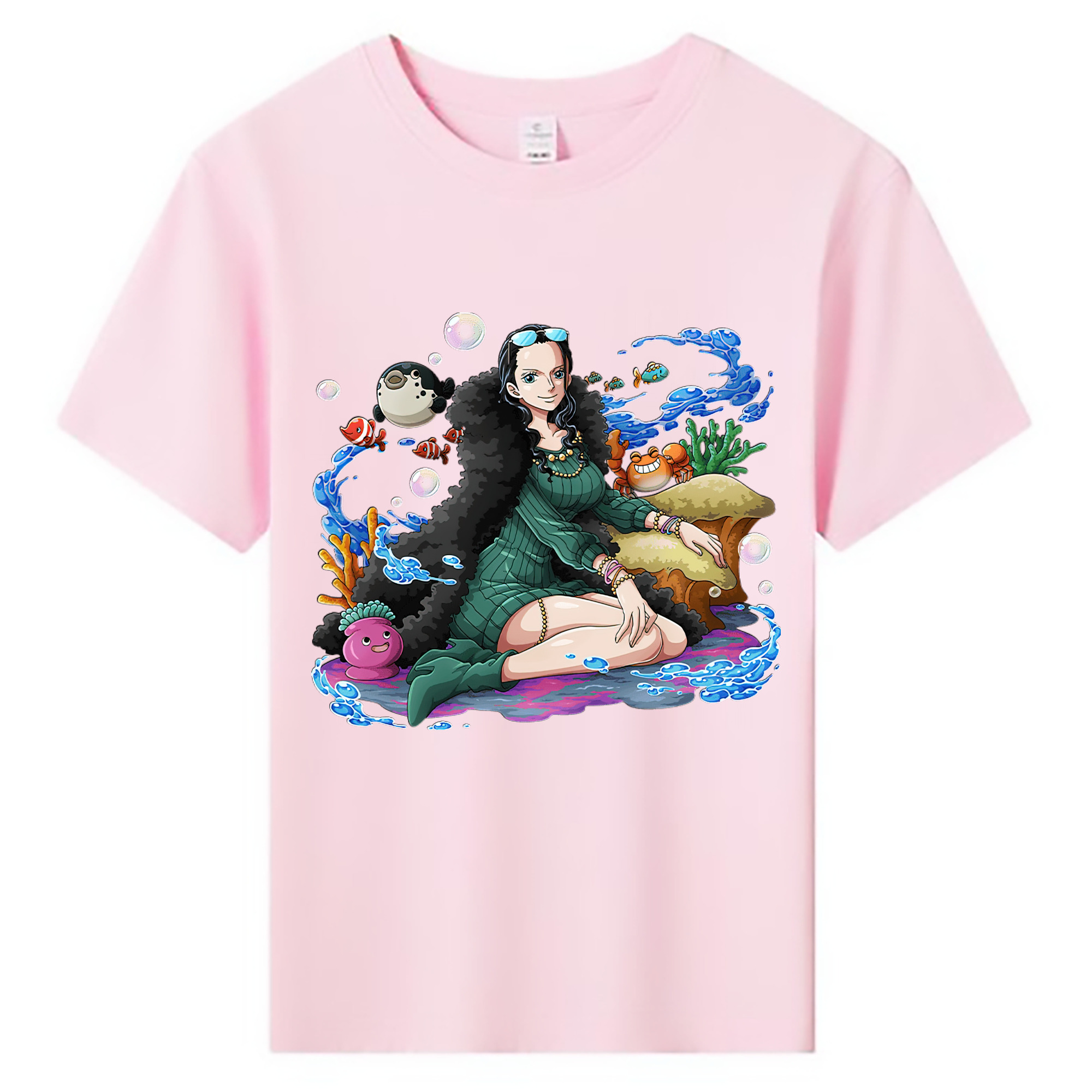 ワンピース ニコ・ロビン ONE PIECE Nico Robin 綿100％キッズTシャツ（フロントプリント）