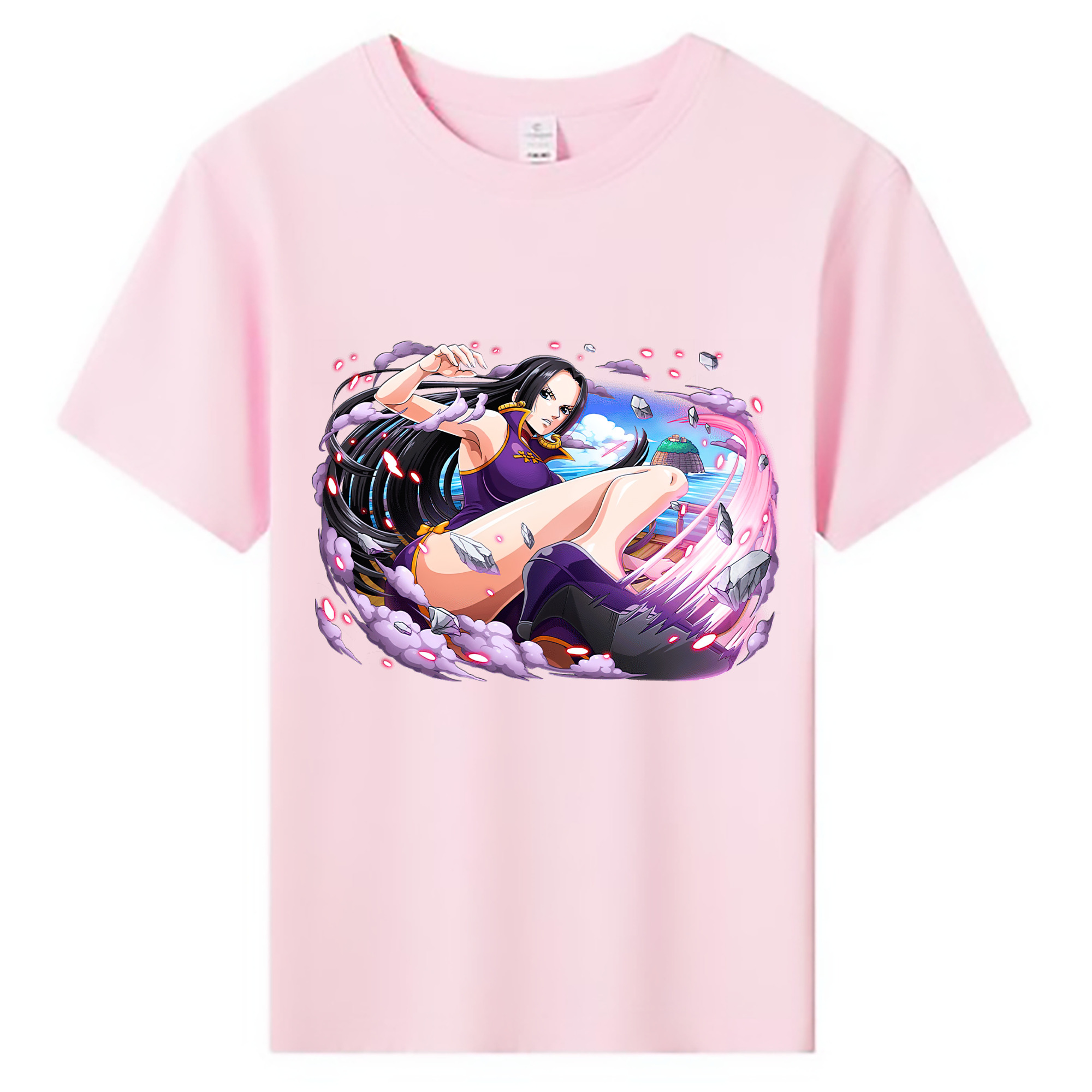 ワンピース ボア・ハンコック ONE PIECE Boa·Hancock 綿100％キッズTシャツ（フロントプリント）