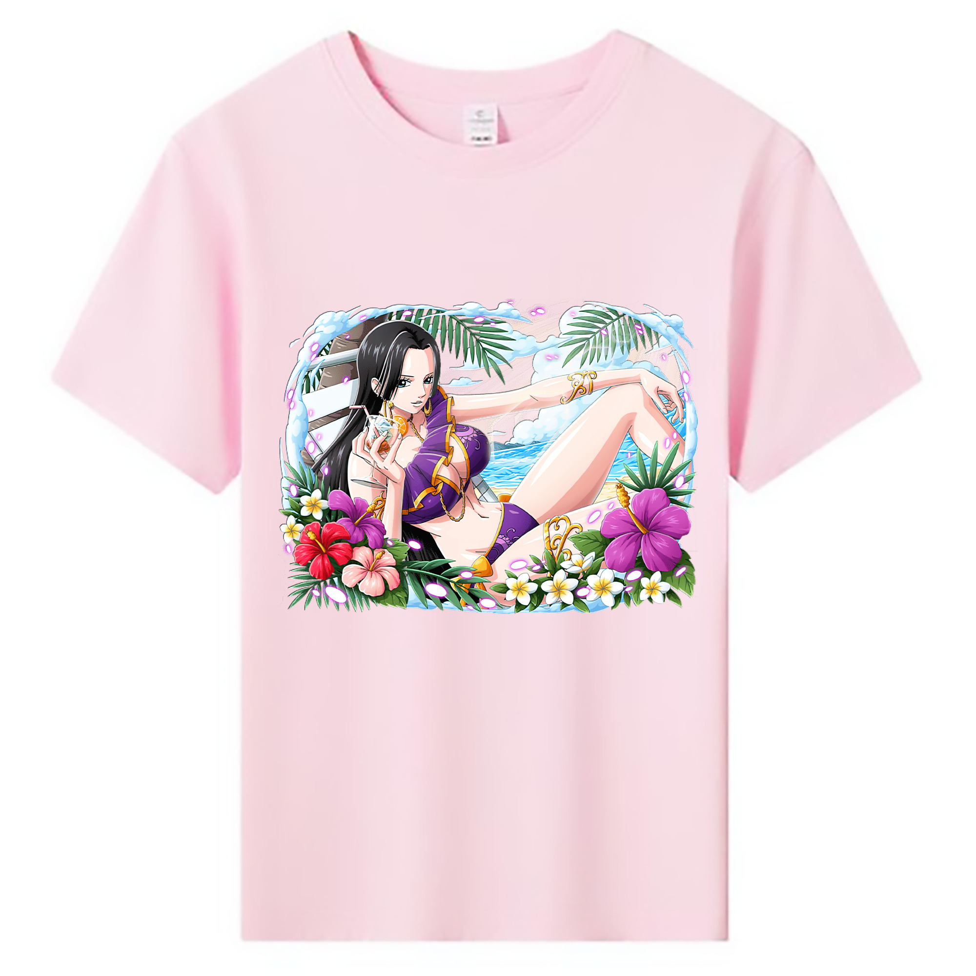 ワンピース ボア・ハンコック ONE PIECE Boa·Hancock 綿100％キッズTシャツ（フロントプリント）