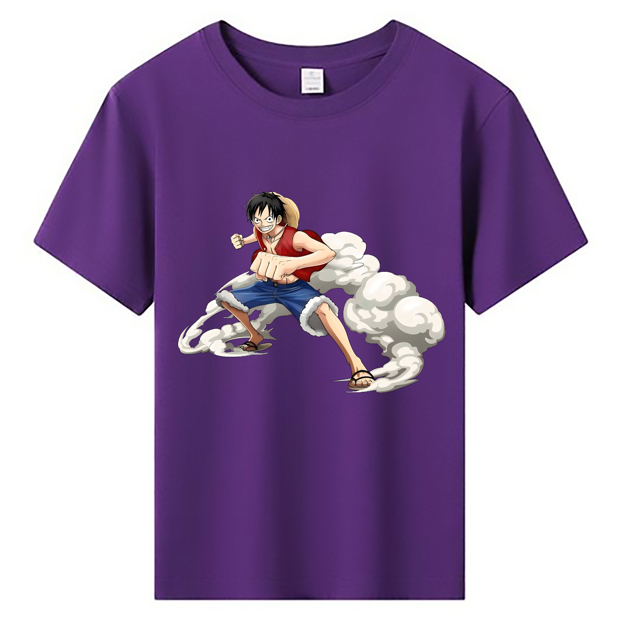 （画像用） ワンピース モンキー・D・ルフィ ONE PIECE Monkey D. Luffy 綿100％キッズTシャツ（フロントプリント）