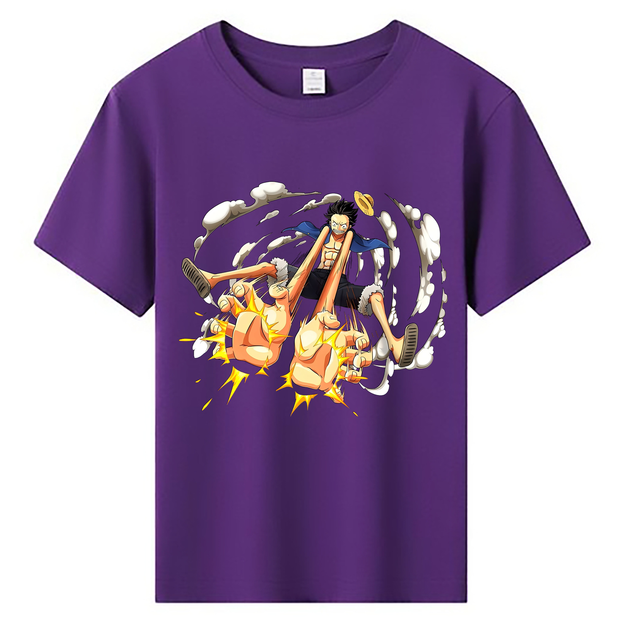 （画像用） ワンピース モンキー・D・ルフィ ONE PIECE Monkey D. Luffy 綿100％キッズTシャツ（フロントプリント）