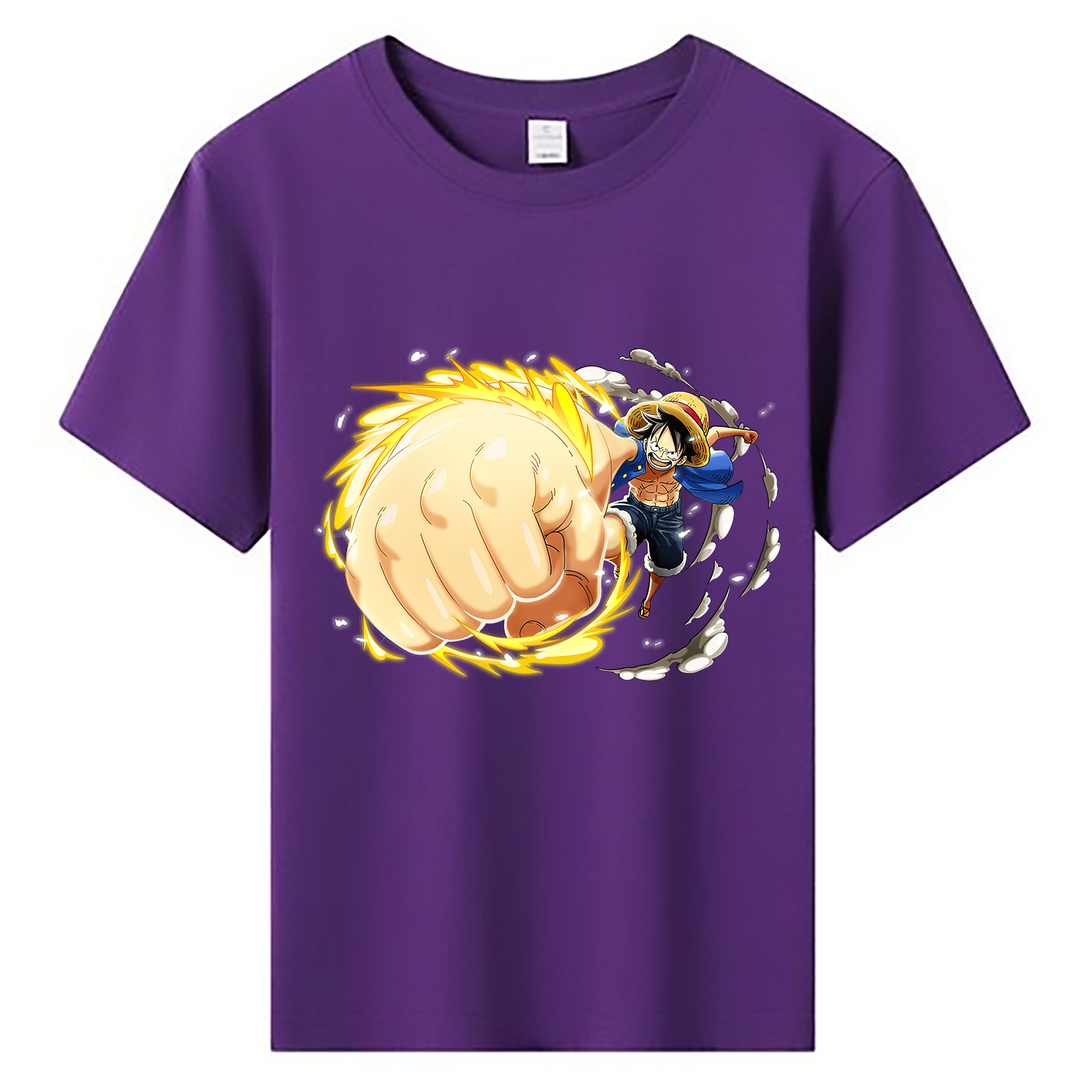 （画像用） ワンピース モンキー・D・ルフィ ONE PIECE Monkey D. Luffy 綿100％キッズTシャツ（フロントプリント）