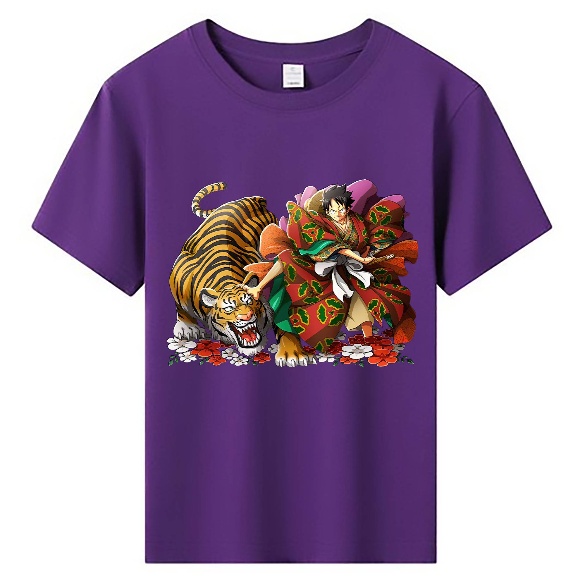 （画像用） ワンピース モンキー・D・ルフィ ONE PIECE Monkey D. Luffy 綿100％キッズTシャツ（フロントプリント）
