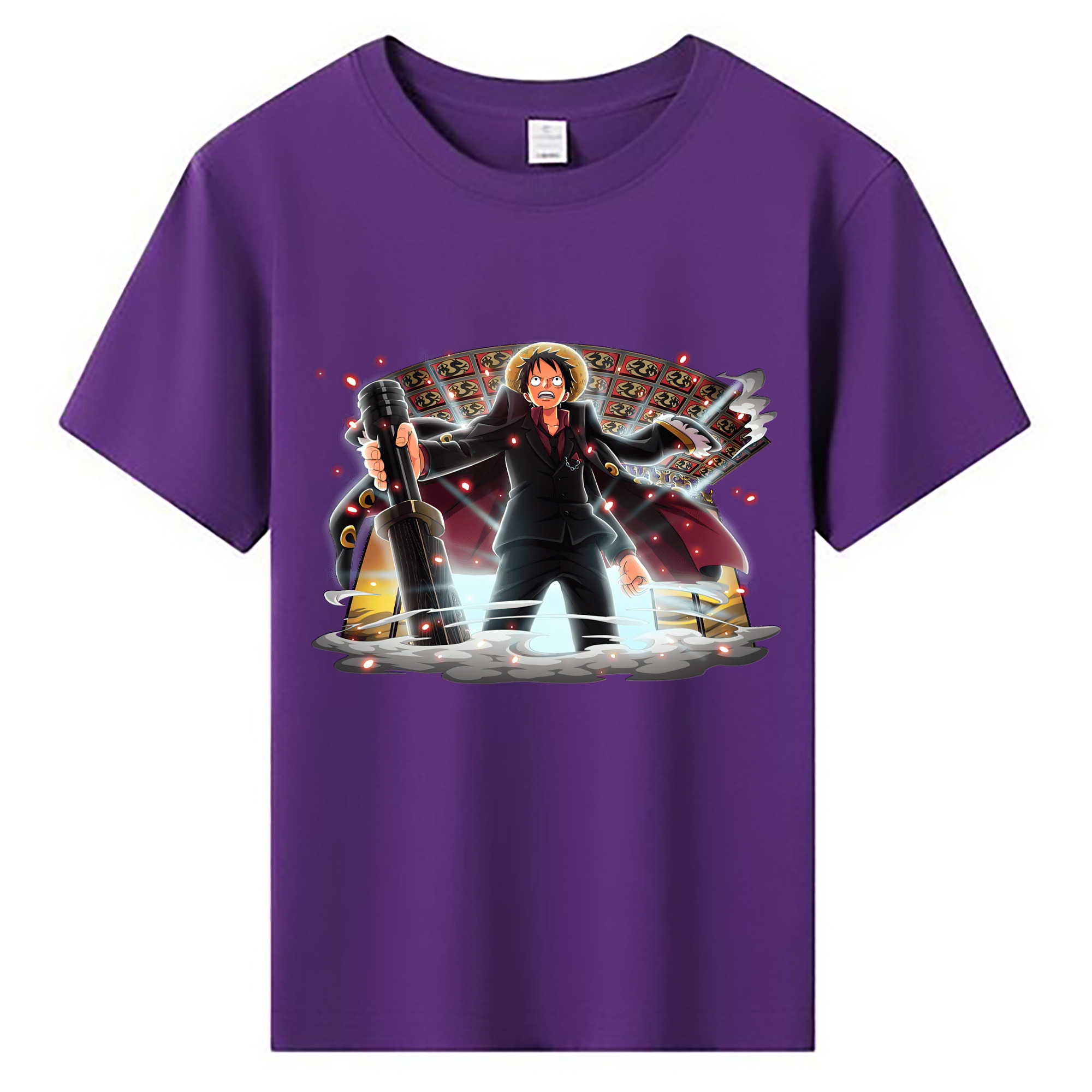 （画像用） ワンピース モンキー・D・ルフィ ONE PIECE Monkey D. Luffy 綿100％キッズTシャツ（フロントプリント）