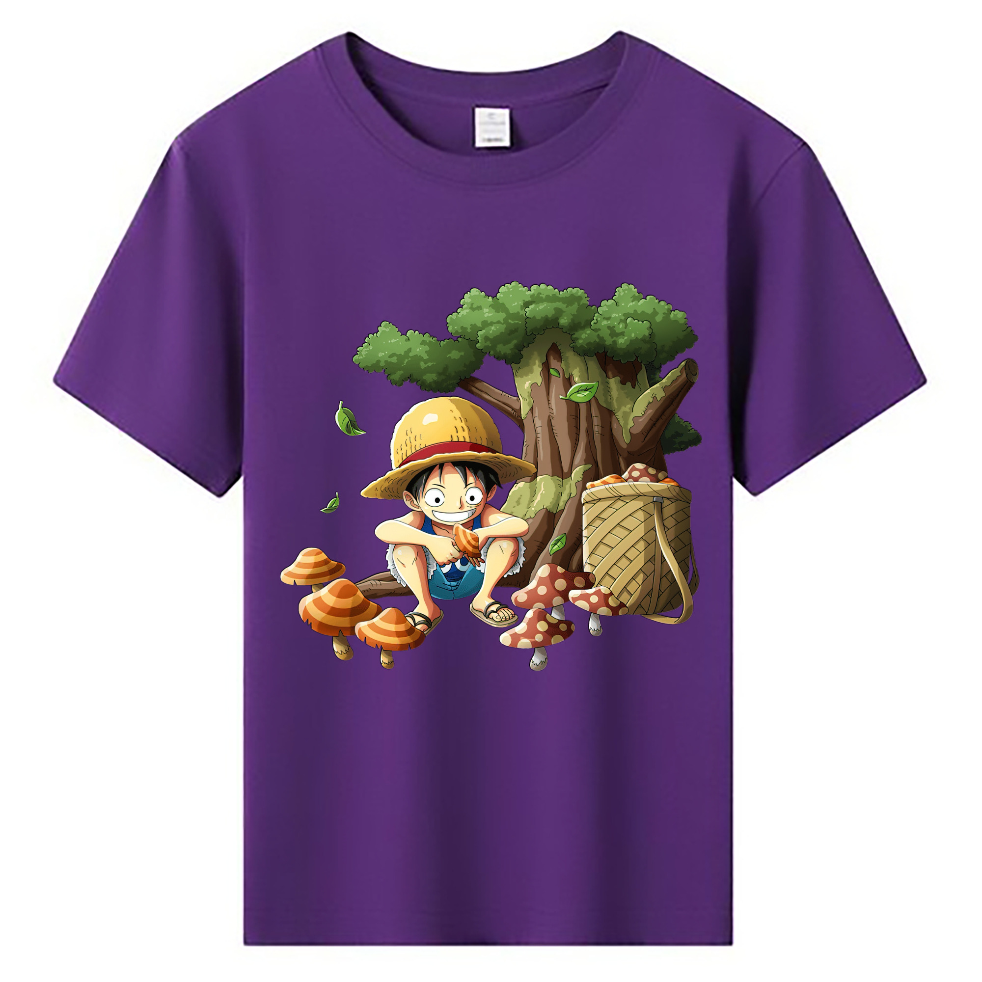 （画像用） ワンピース モンキー・D・ルフィ ONE PIECE Monkey D. Luffy 綿100％キッズTシャツ（フロントプリント）