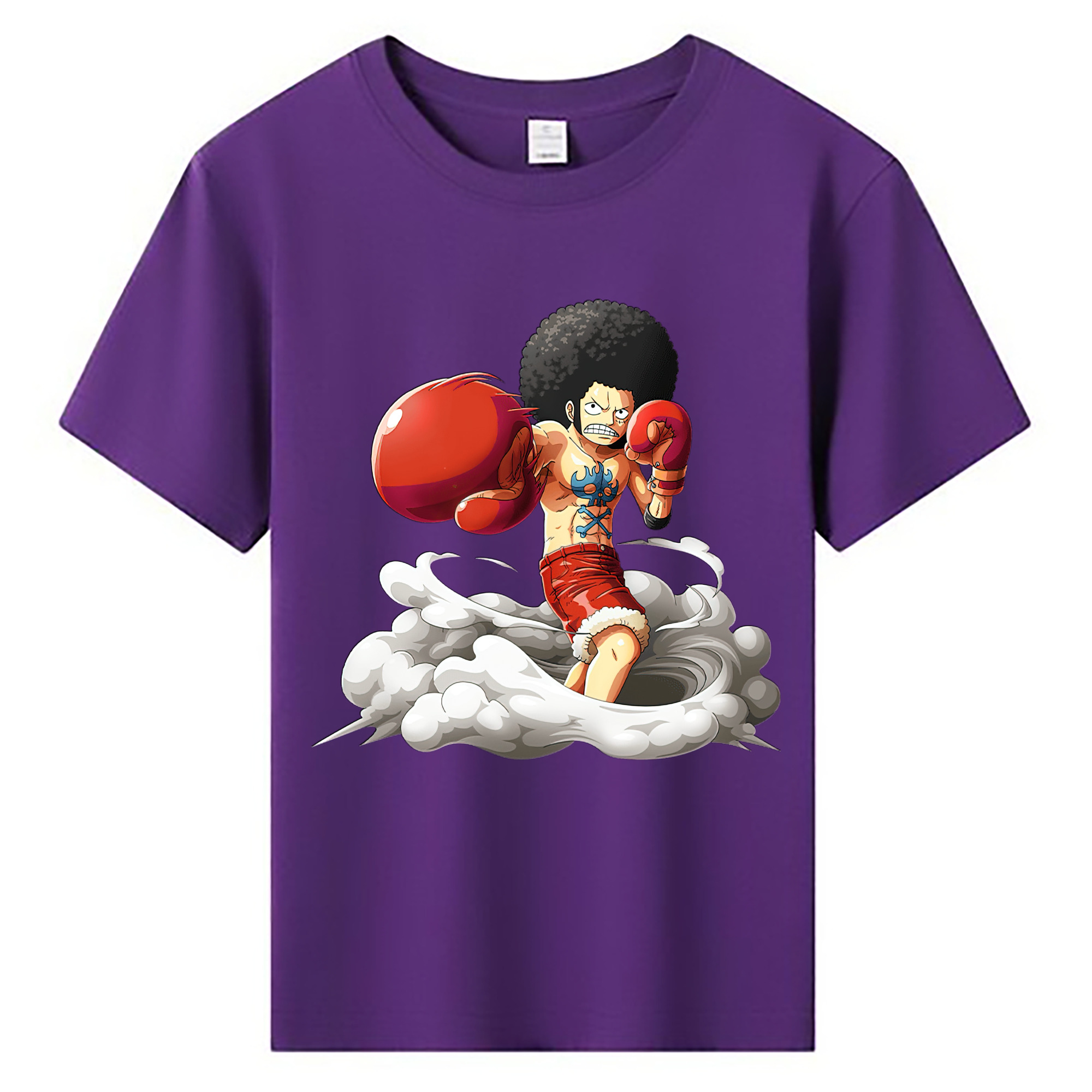 ワンピース モンキー・D・ルフィ ONE PIECE Monkey D. Luffy 綿100％キッズTシャツ（フロントプリント）