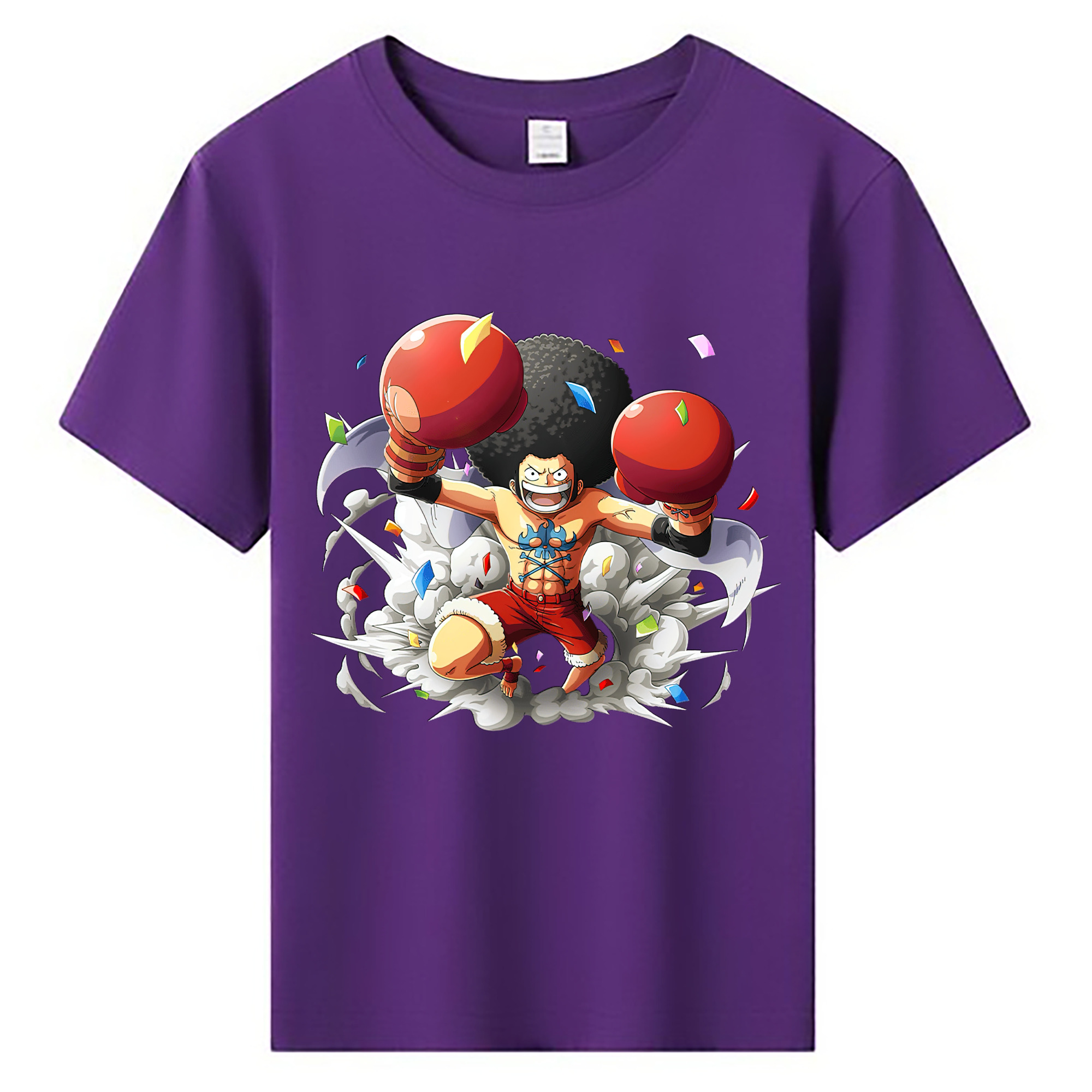 ワンピース モンキー・D・ルフィ ONE PIECE Monkey D. Luffy 綿100％キッズTシャツ（フロントプリント）