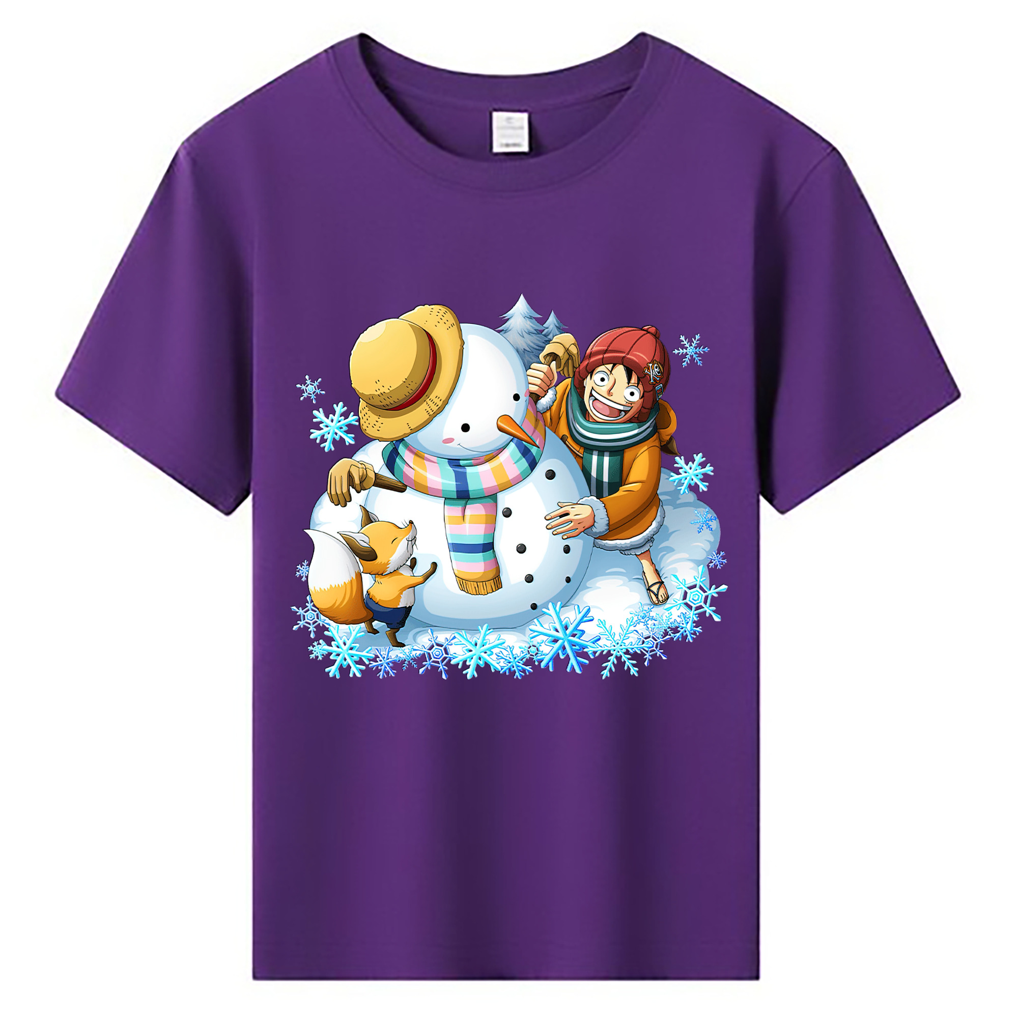 ワンピース モンキー・D・ルフィ ONE PIECE Monkey D. Luffy 綿100％キッズTシャツ（フロントプリント）