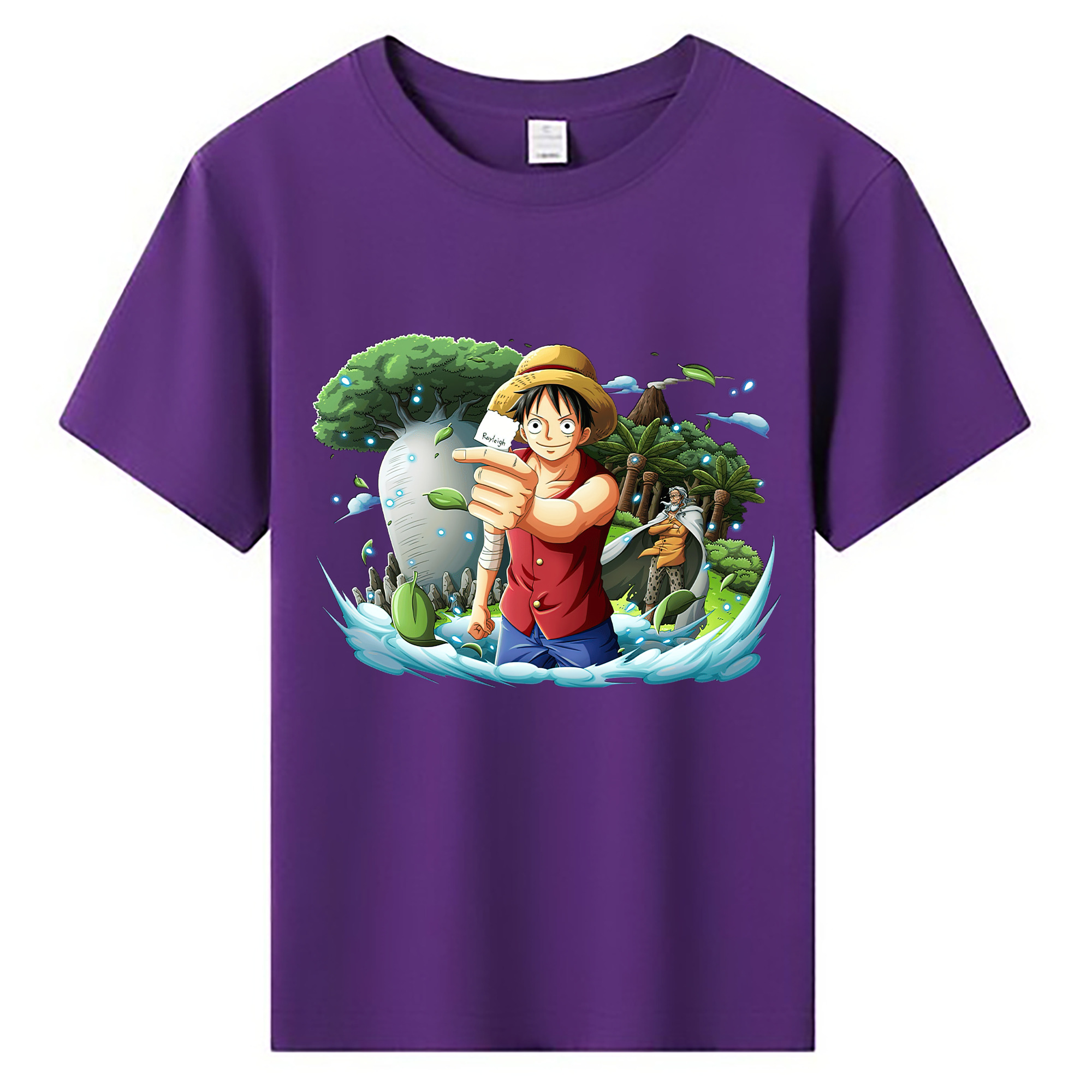 ワンピース モンキー・D・ルフィ ONE PIECE Monkey D. Luffy 綿100％キッズTシャツ（フロントプリント）