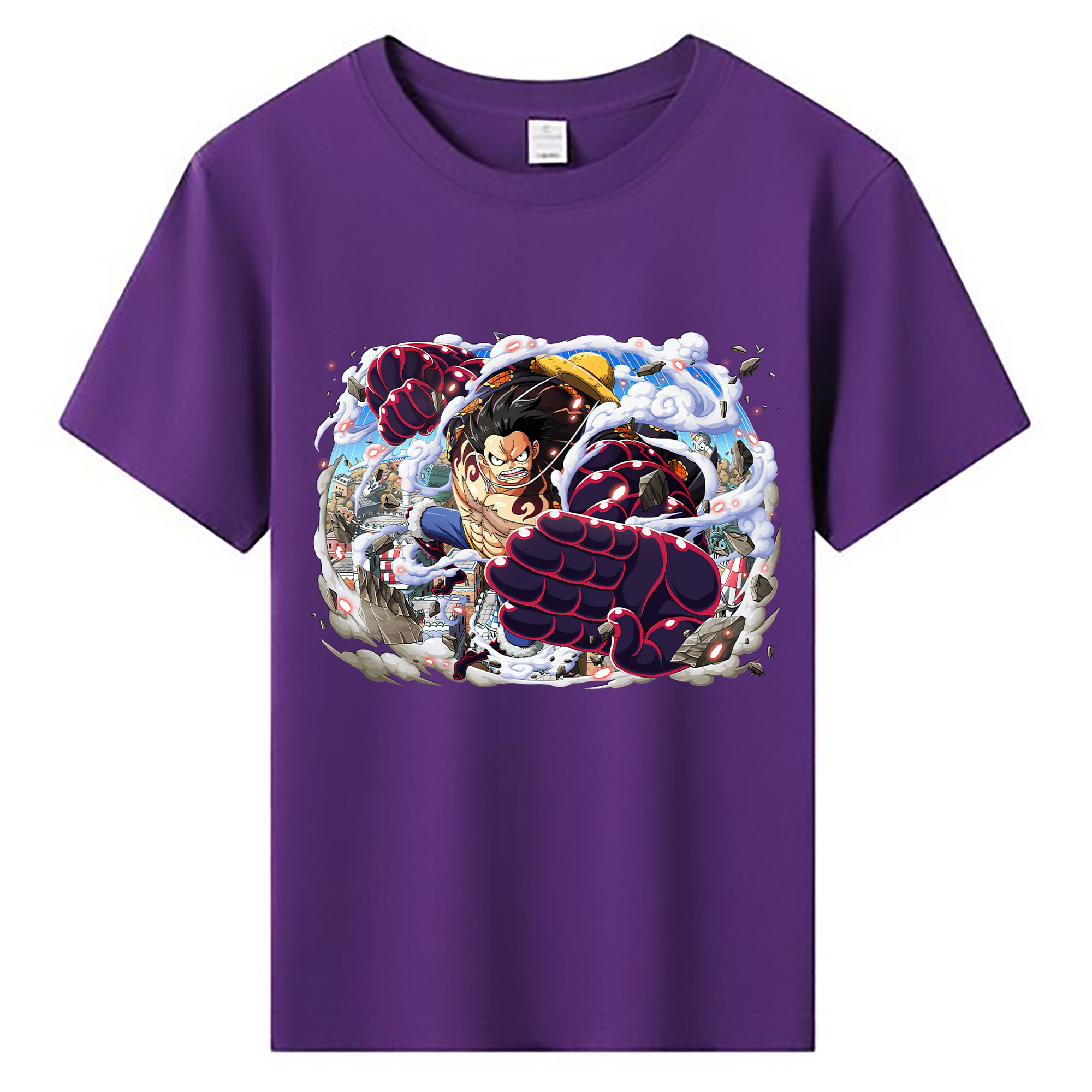ワンピース モンキー・D・ルフィ ONE PIECE Monkey D. Luffy 綿100％キッズTシャツ（フロントプリント）