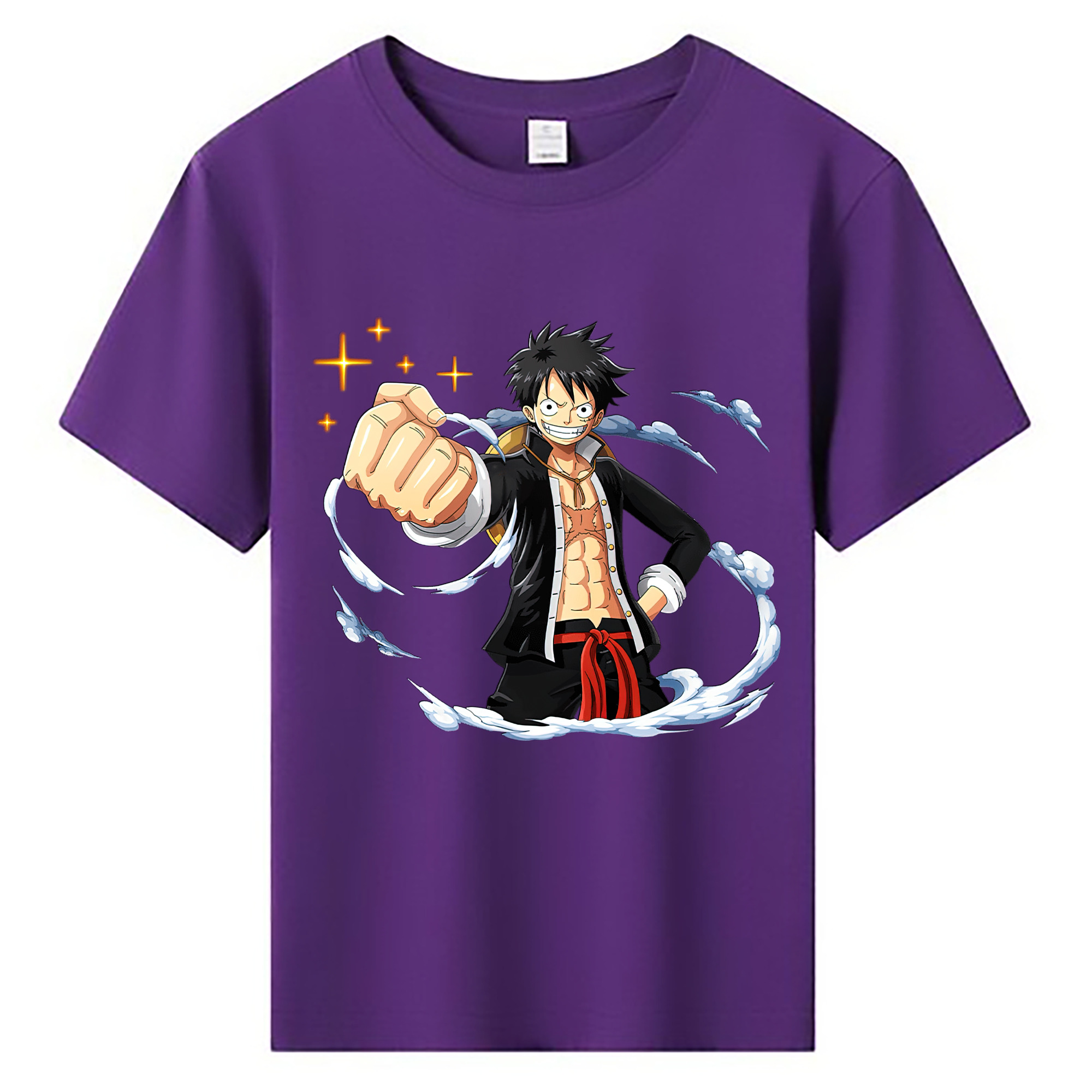 ワンピース モンキー・D・ルフィ ONE PIECE Monkey D. Luffy 綿100％キッズTシャツ（フロントプリント）