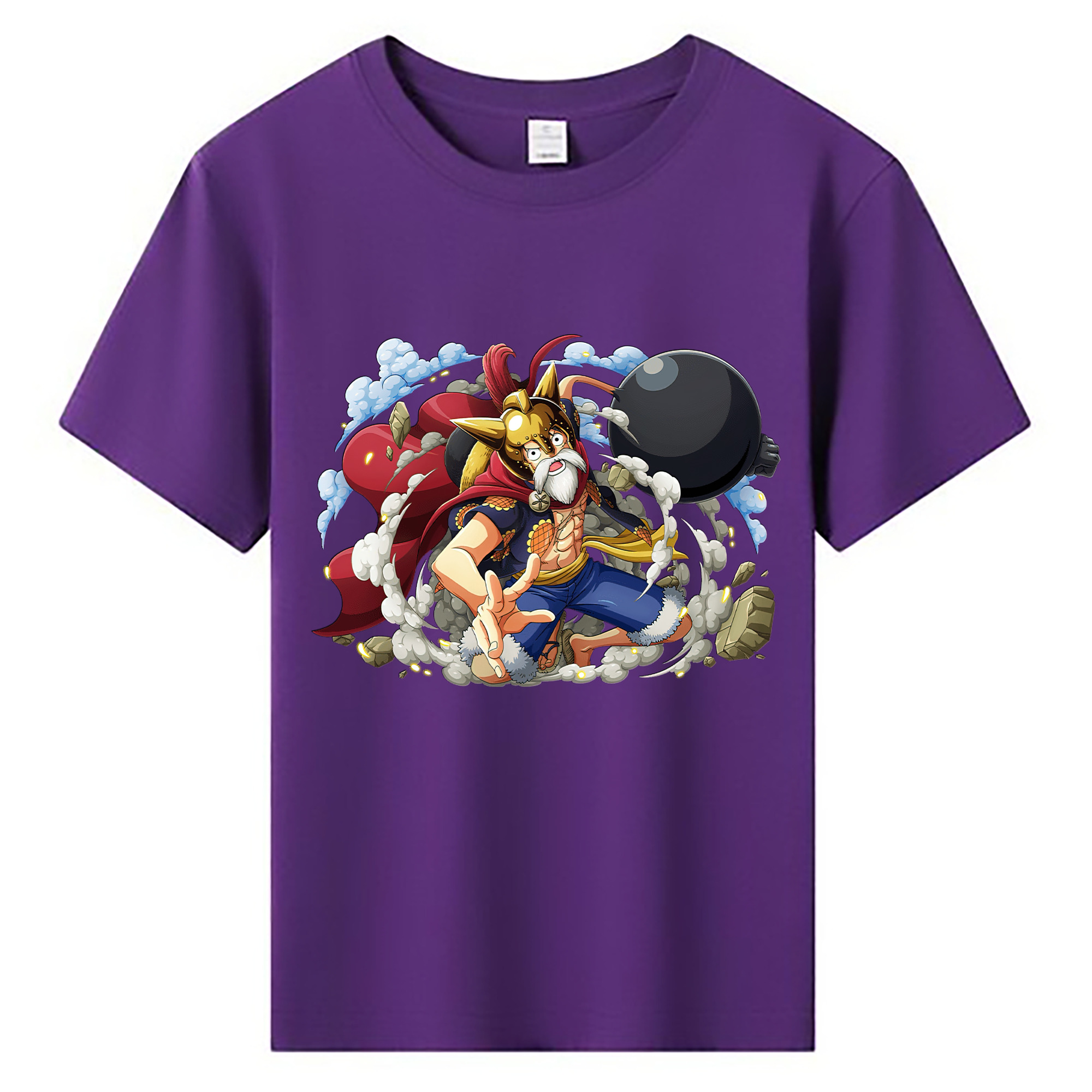 ワンピース モンキー・D・ルフィ ONE PIECE Monkey D. Luffy 綿100％キッズTシャツ（フロントプリント）