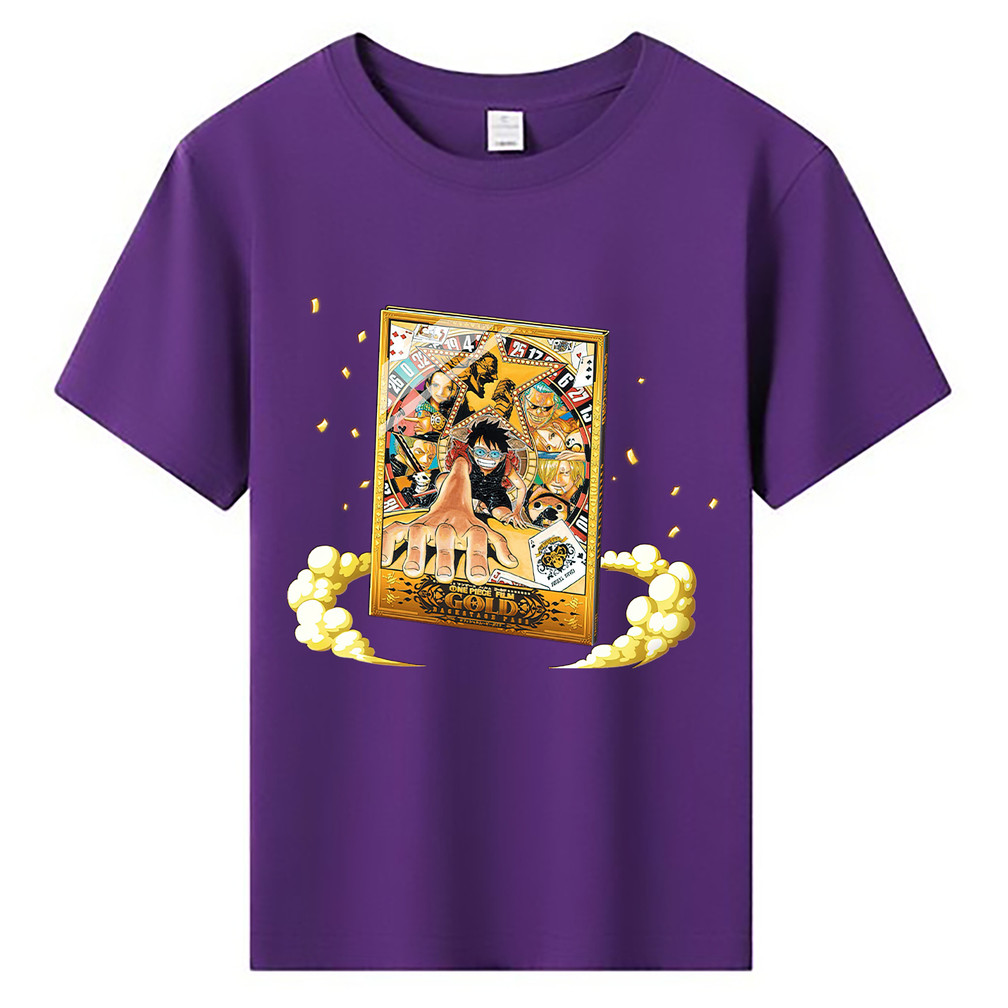 ワンピース モンキー・D・ルフィ ONE PIECE Monkey D. Luffy 綿100％キッズTシャツ（フロントプリント）