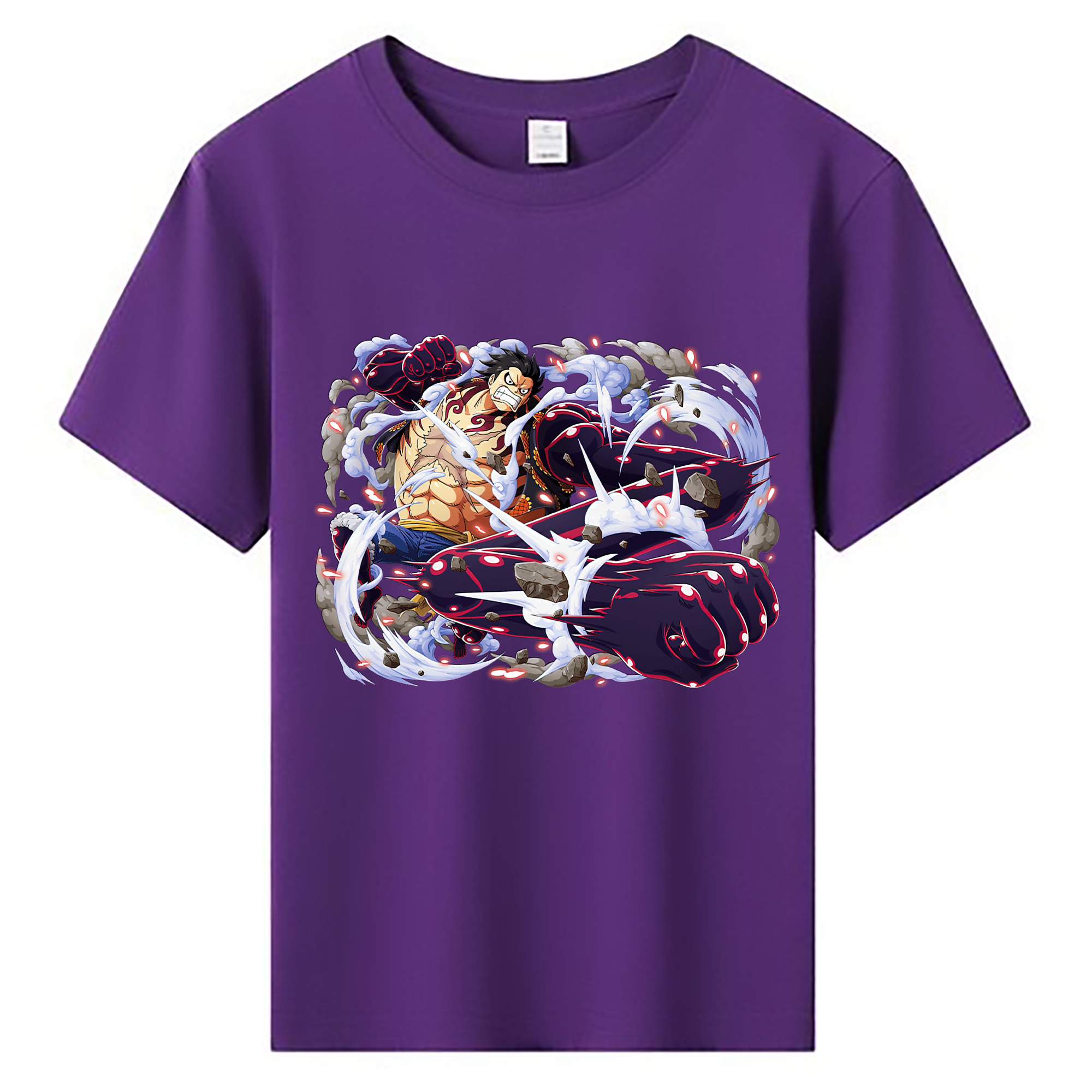 ワンピース モンキー・D・ルフィ ONE PIECE Monkey D. Luffy 綿100％キッズTシャツ（フロントプリント）