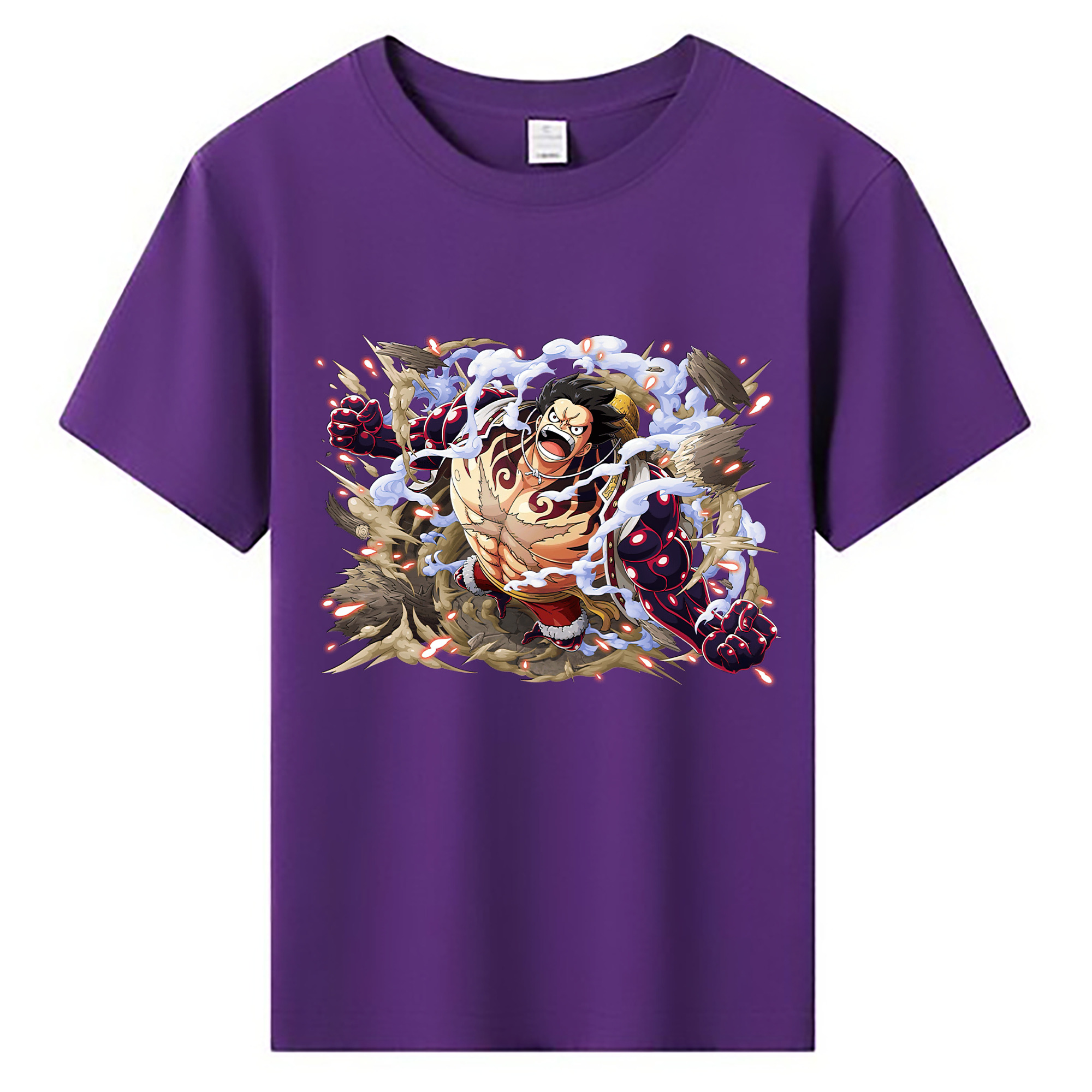 ワンピース モンキー・D・ルフィ ONE PIECE Monkey D. Luffy 綿100％キッズTシャツ（フロントプリント）