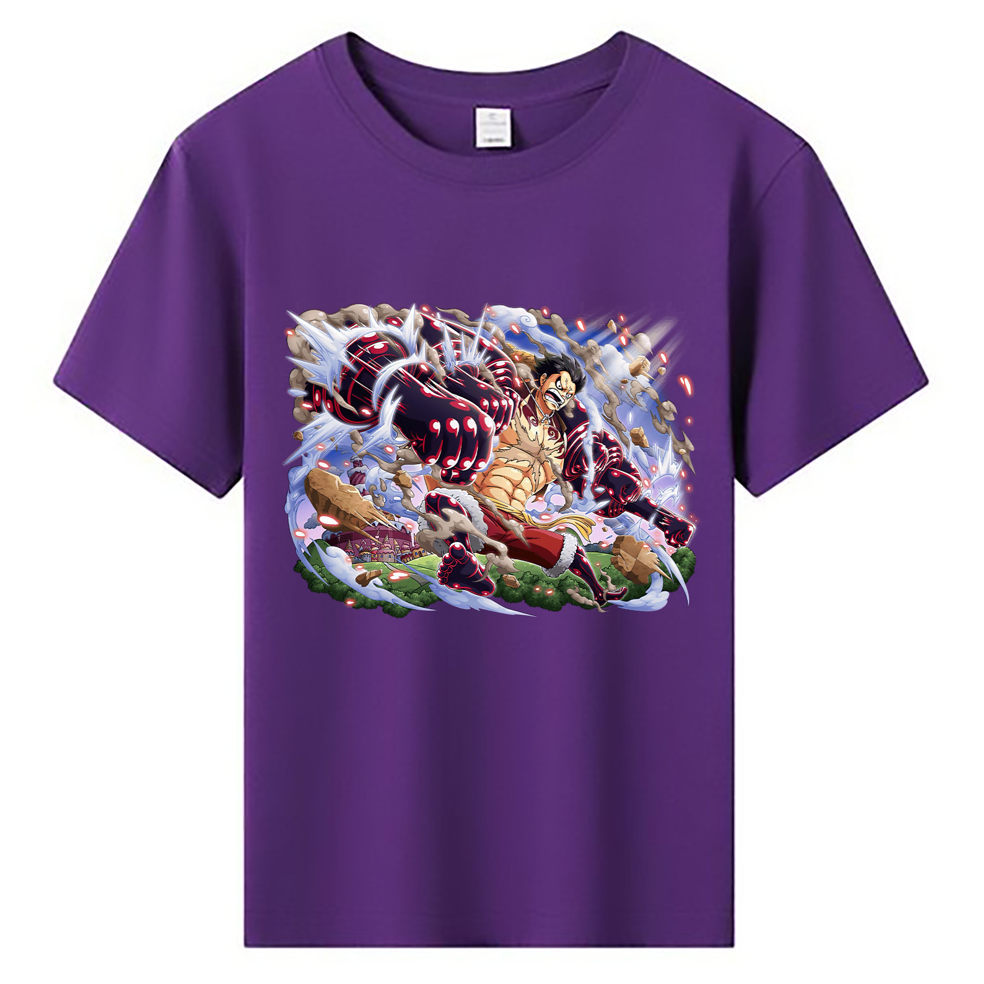 ワンピース モンキー・D・ルフィ ONE PIECE Monkey D. Luffy 綿100％キッズTシャツ（フロントプリント）
